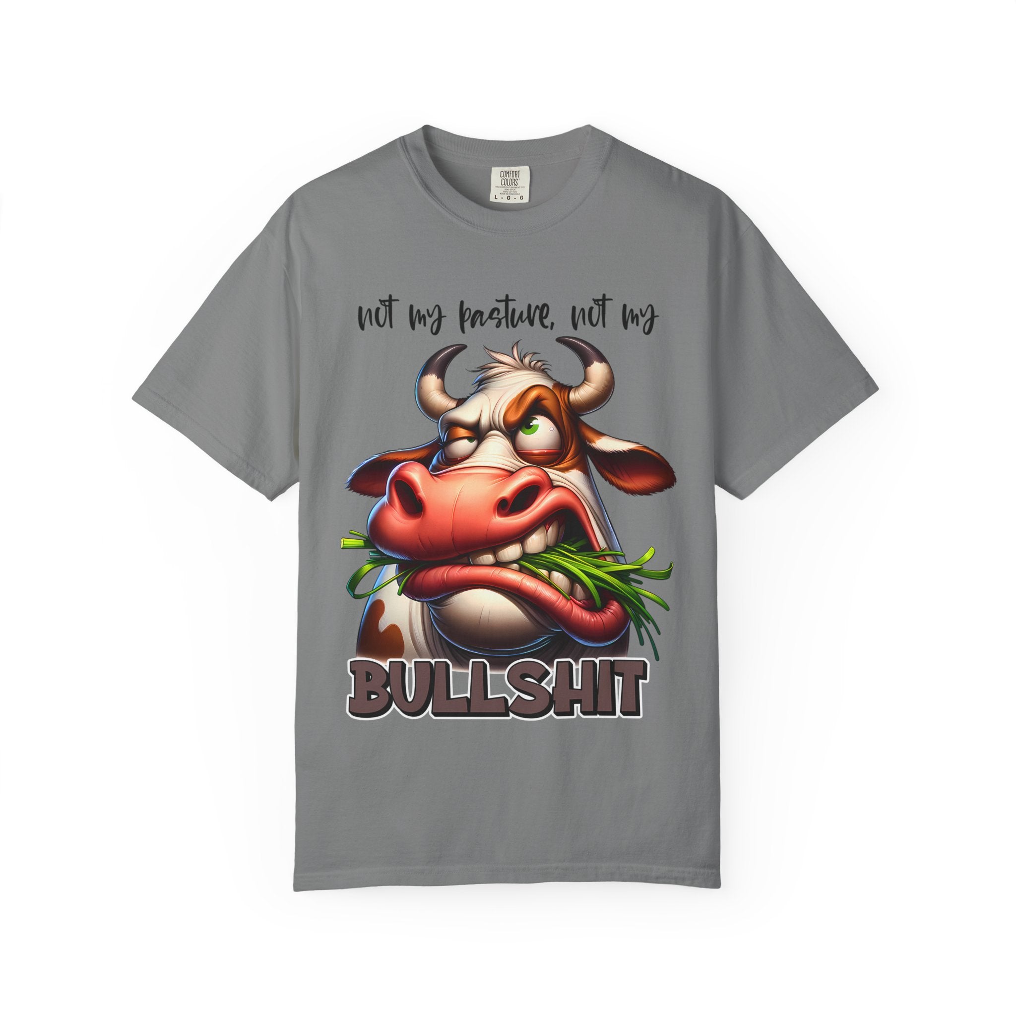 Graphic T-Shirt — 'Not My Horoscope, Not My Bullshit' Funny Cow Illustration