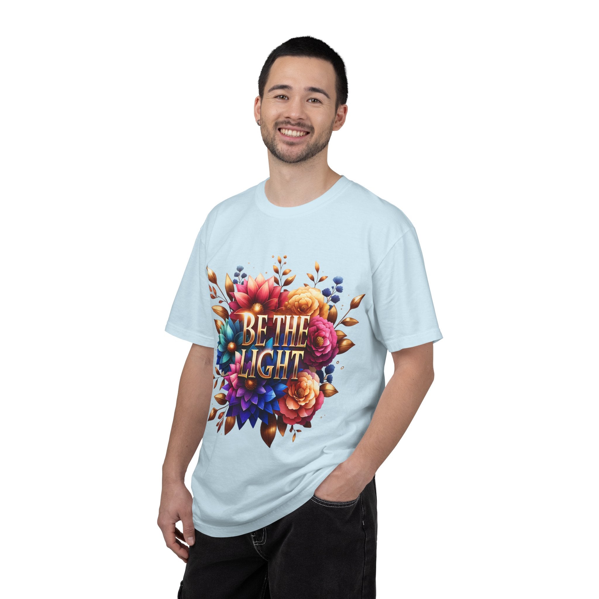 Be The Light Floral T-Shirt — Inspirational Botanical Graphic Tee