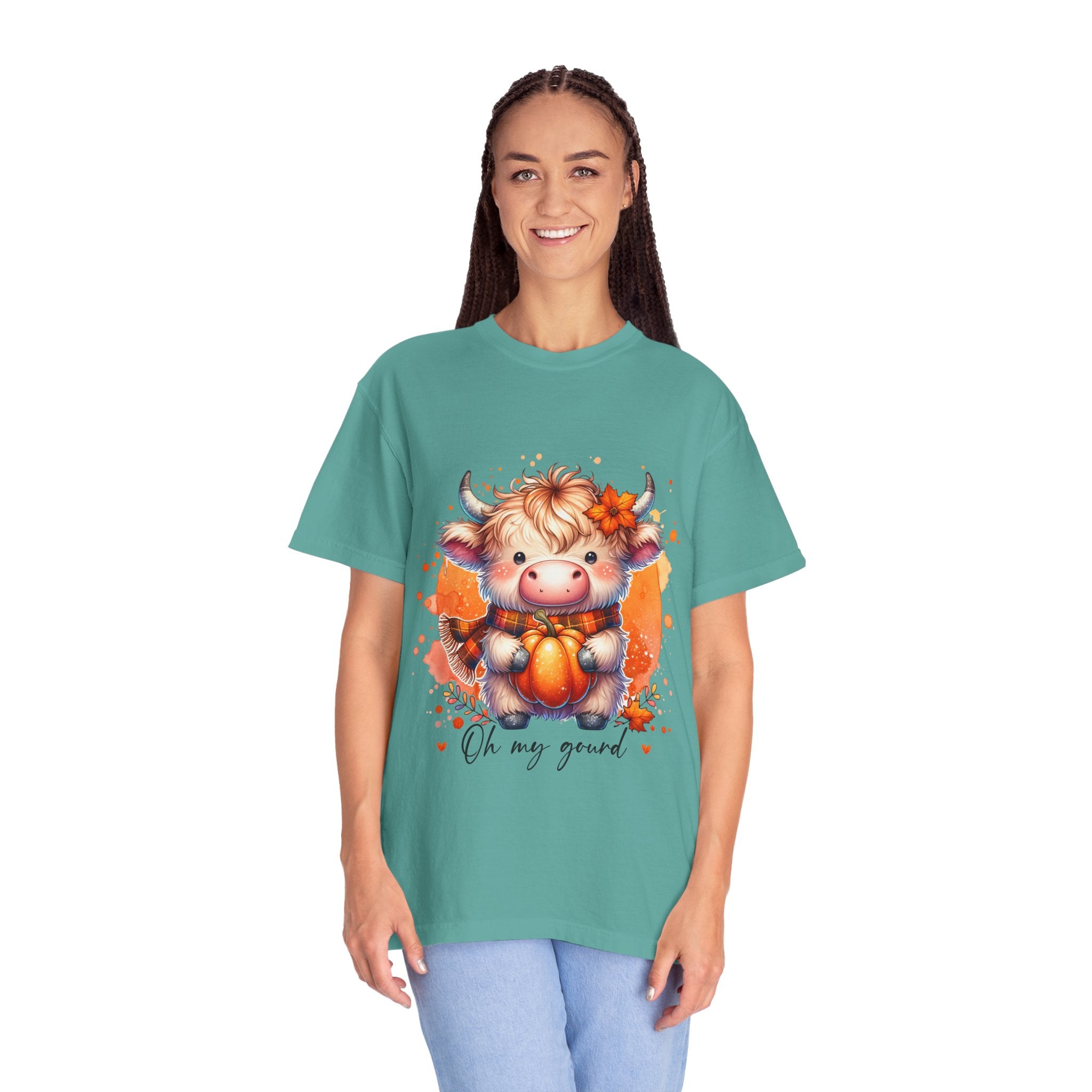 Cow Pumpkin T‑Shirt — Cute "Oh My Gourd" Fall Graphic Tee