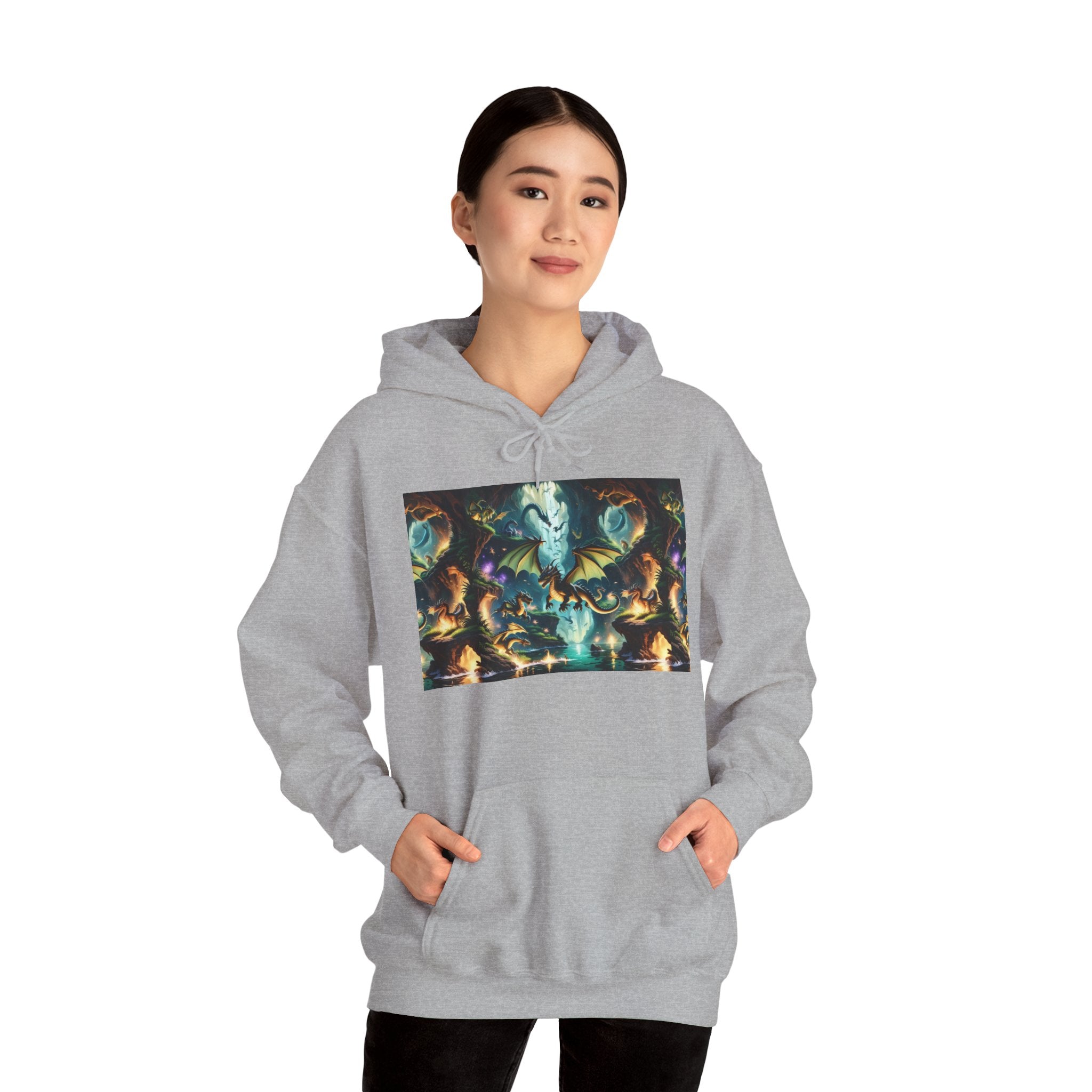 Mystical Cosmic Dragon Hoodie — Fantasy Sci‑Fi Graphic Sweatshirt