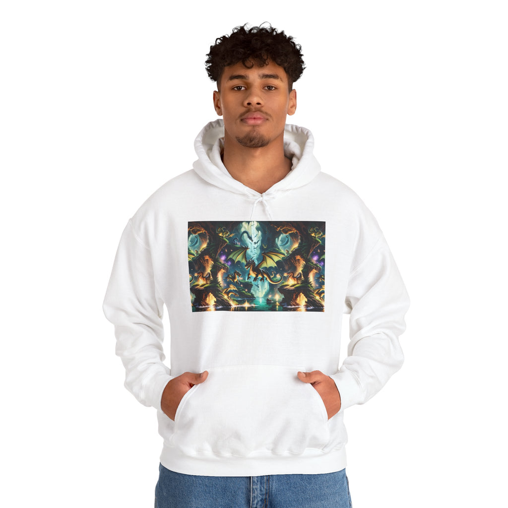 Mystical Cosmic Dragon Hoodie — Fantasy Sci‑Fi Graphic Sweatshirt