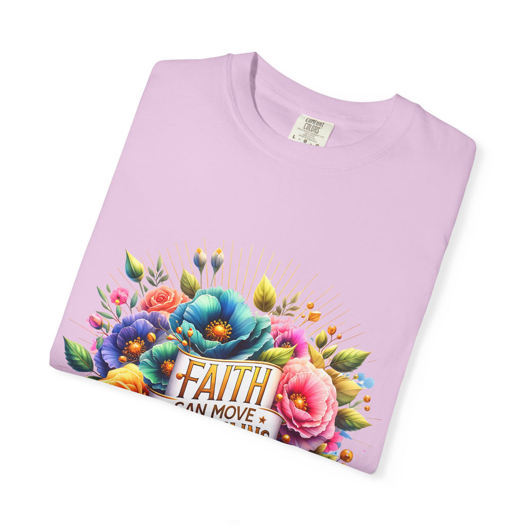 Faith Can Move Mountains Floral T‑Shirt
