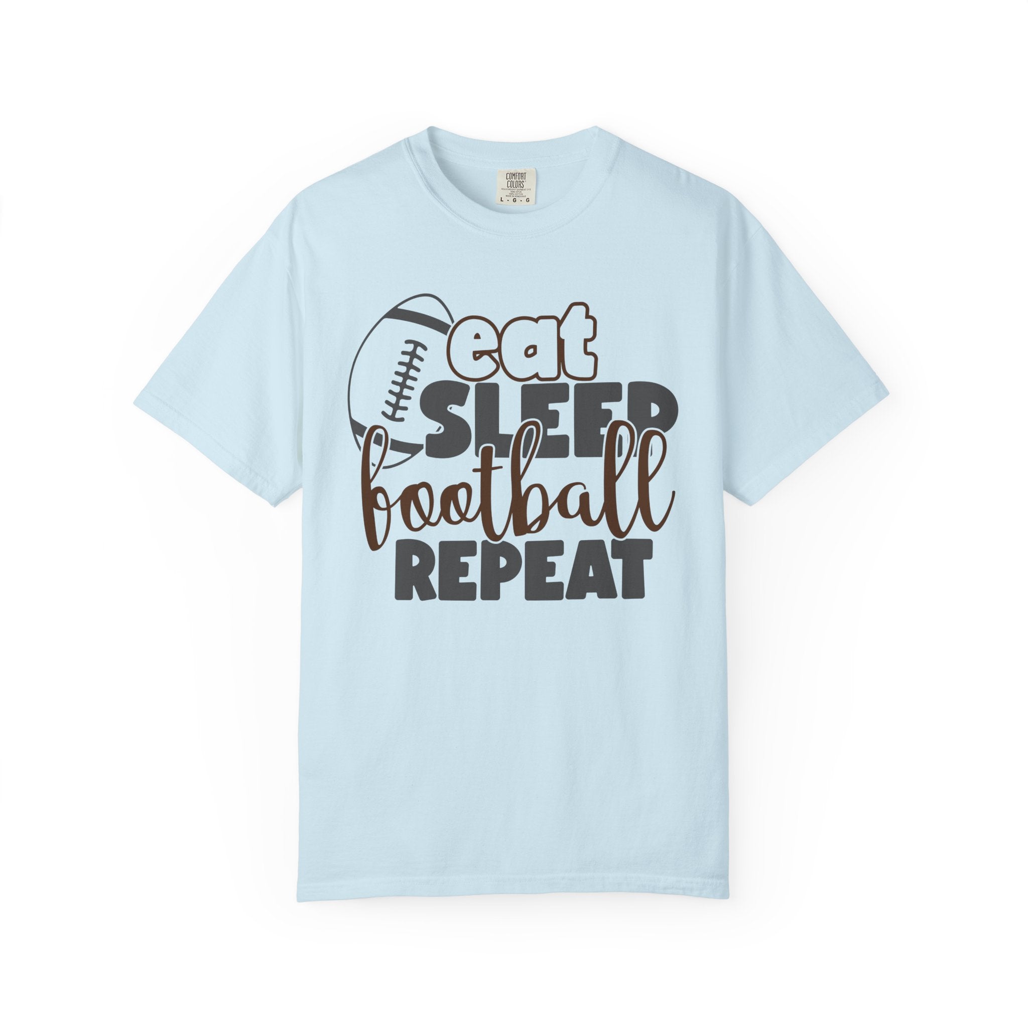 Eat Sleep Football Repeat T-Shirt — Football Fan Tee