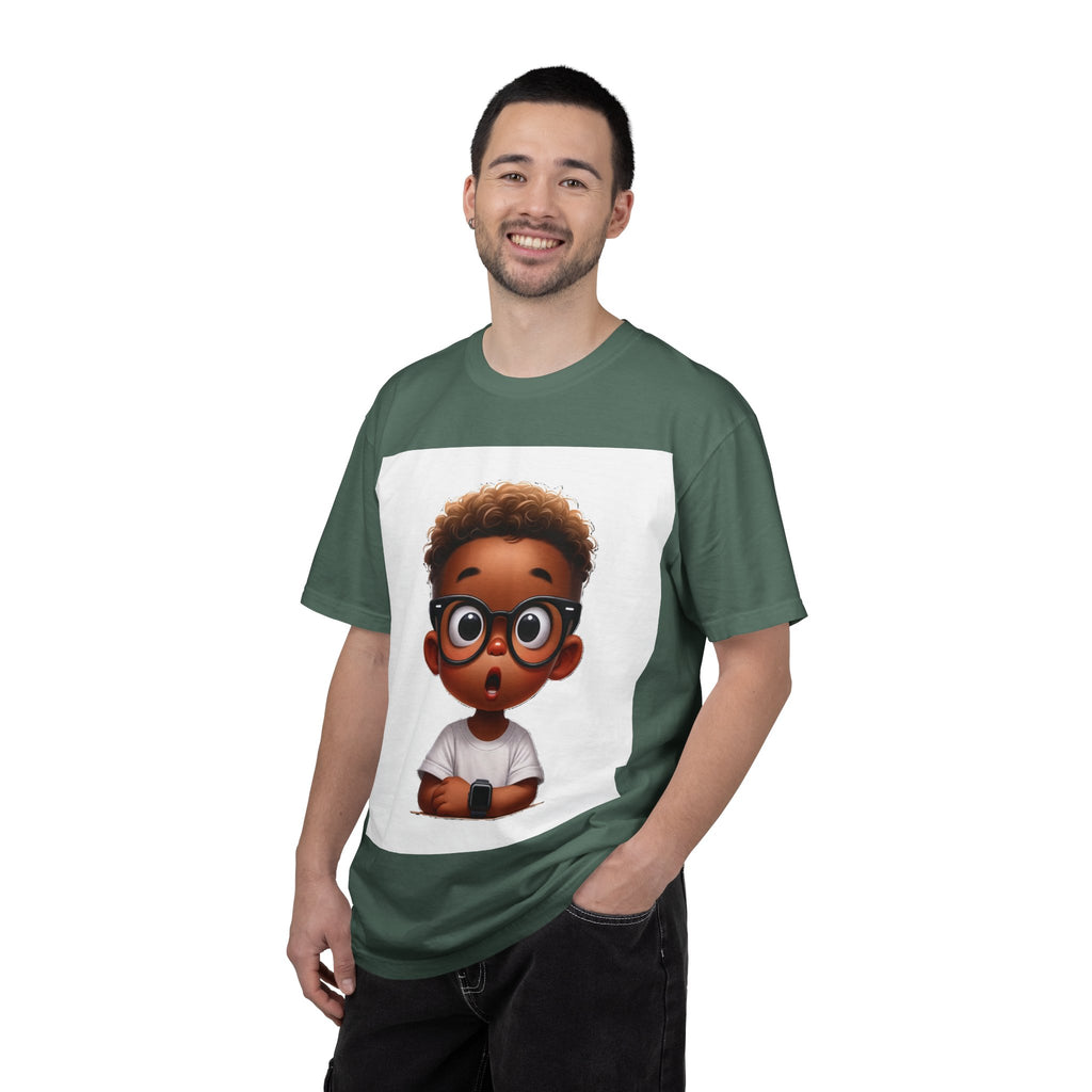 Surprised Cartoon Black Boy T-Shirt — Cute Kids Character Tee
