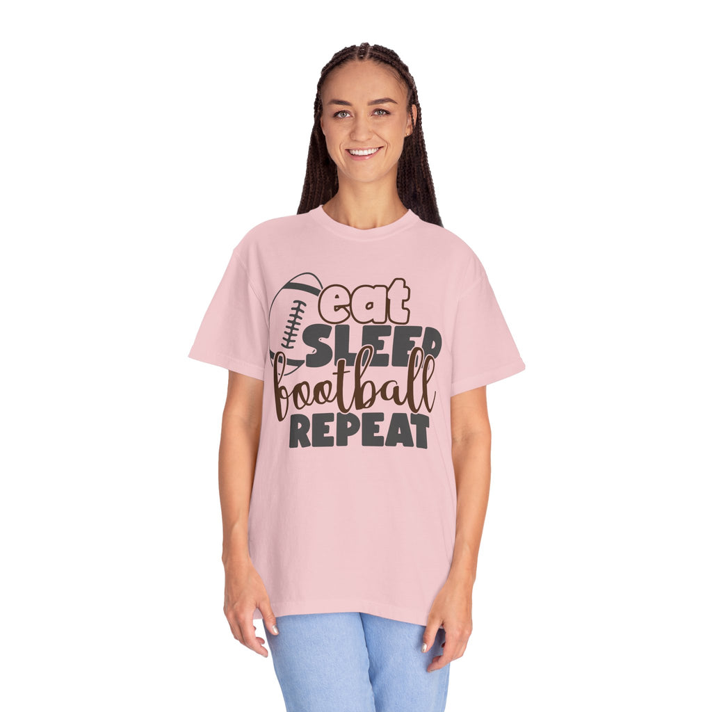 Eat Sleep Football Repeat T-Shirt — Football Fan Tee