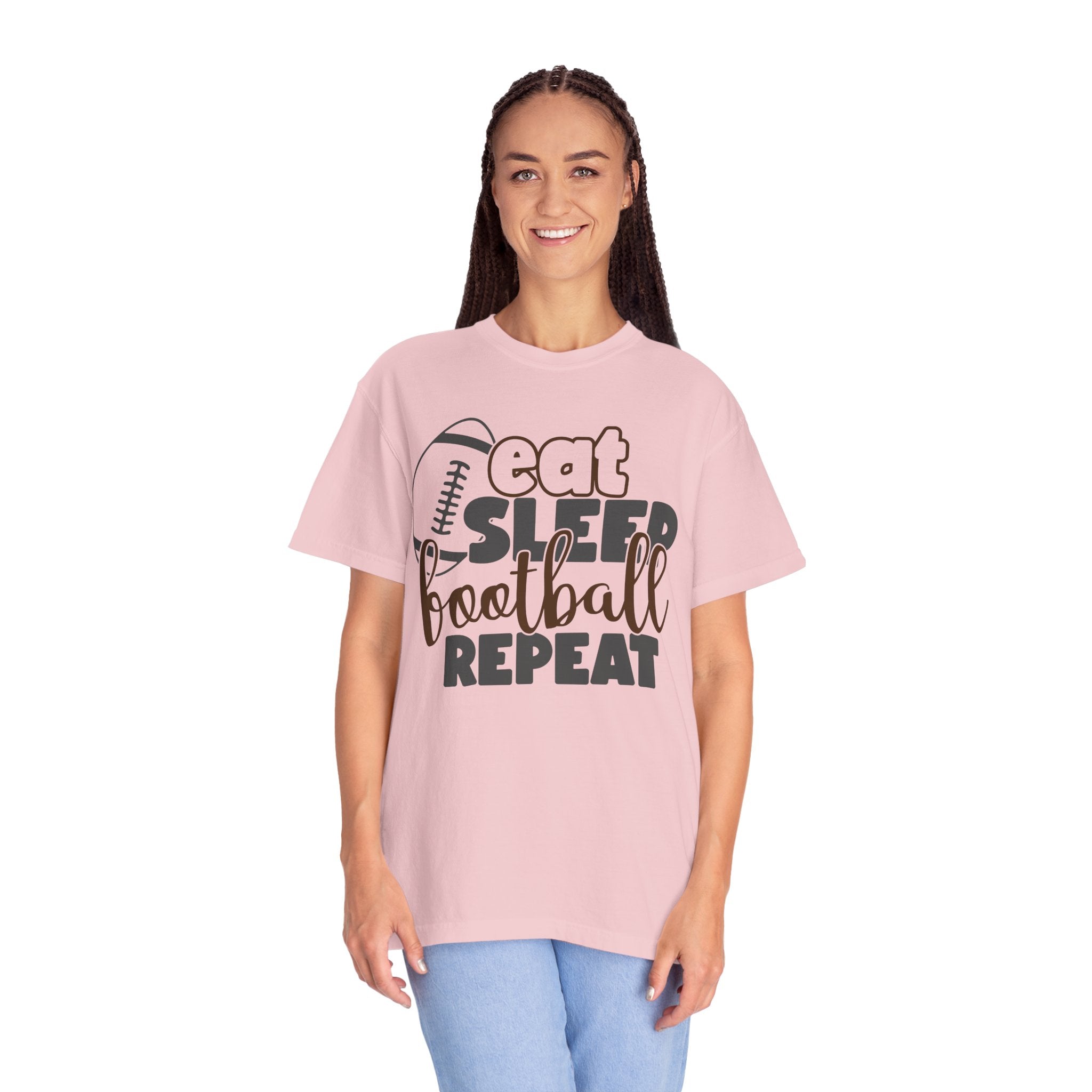 Eat Sleep Football Repeat T-Shirt — Football Fan Tee