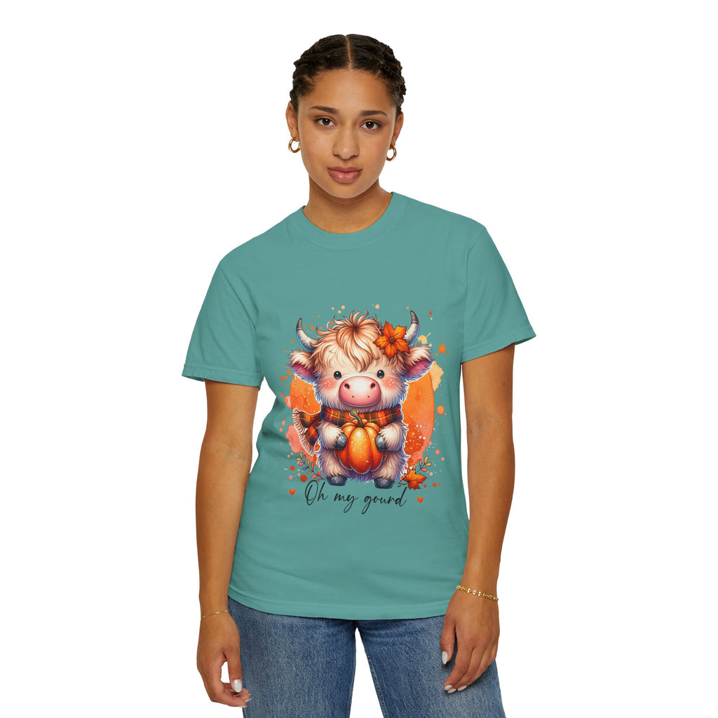 Cow Pumpkin T‑Shirt — Cute "Oh My Gourd" Fall Graphic Tee