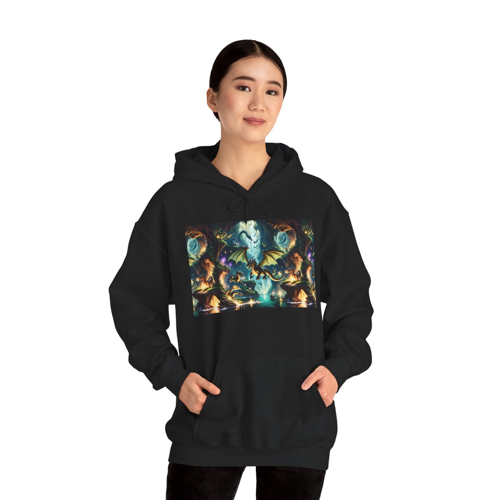 Mystical Cosmic Dragon Hoodie — Fantasy Sci‑Fi Graphic Sweatshirt