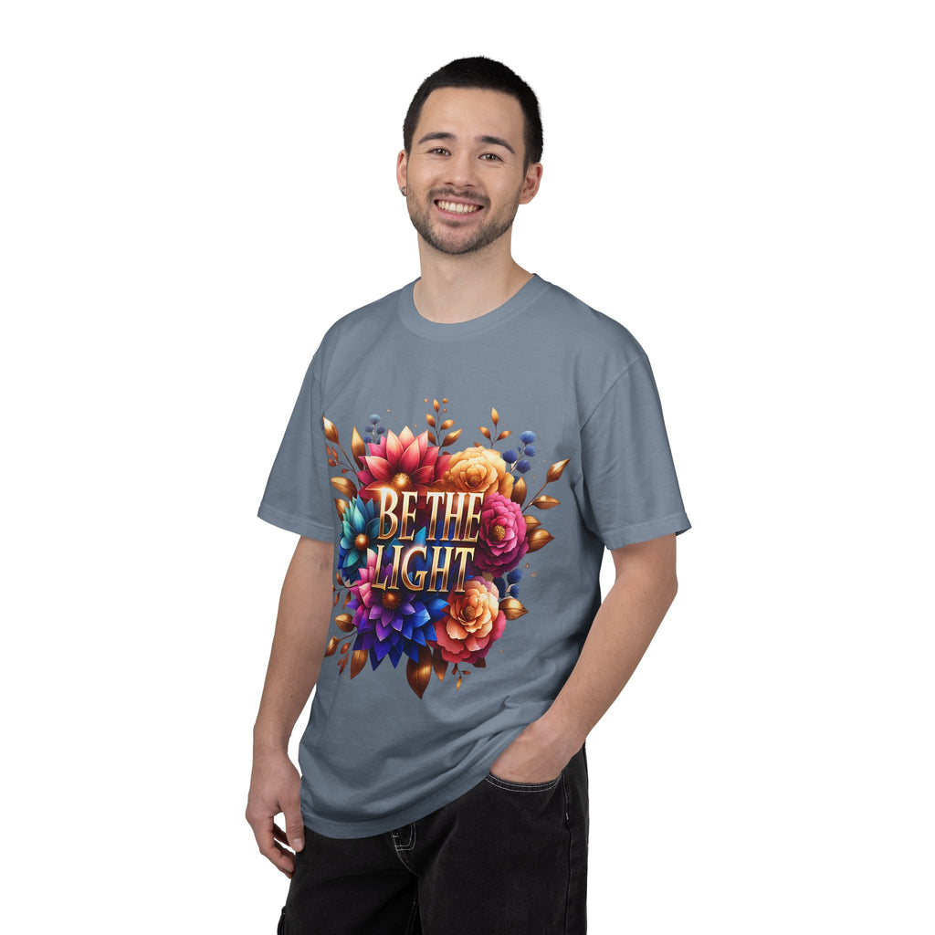 Be The Light Floral T-Shirt — Inspirational Botanical Graphic Tee