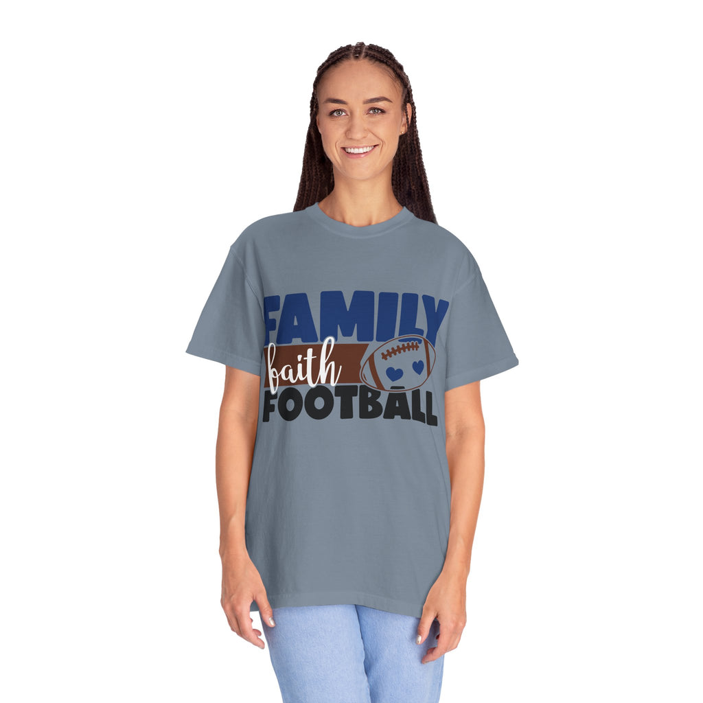 Family Faith Football T-Shirt