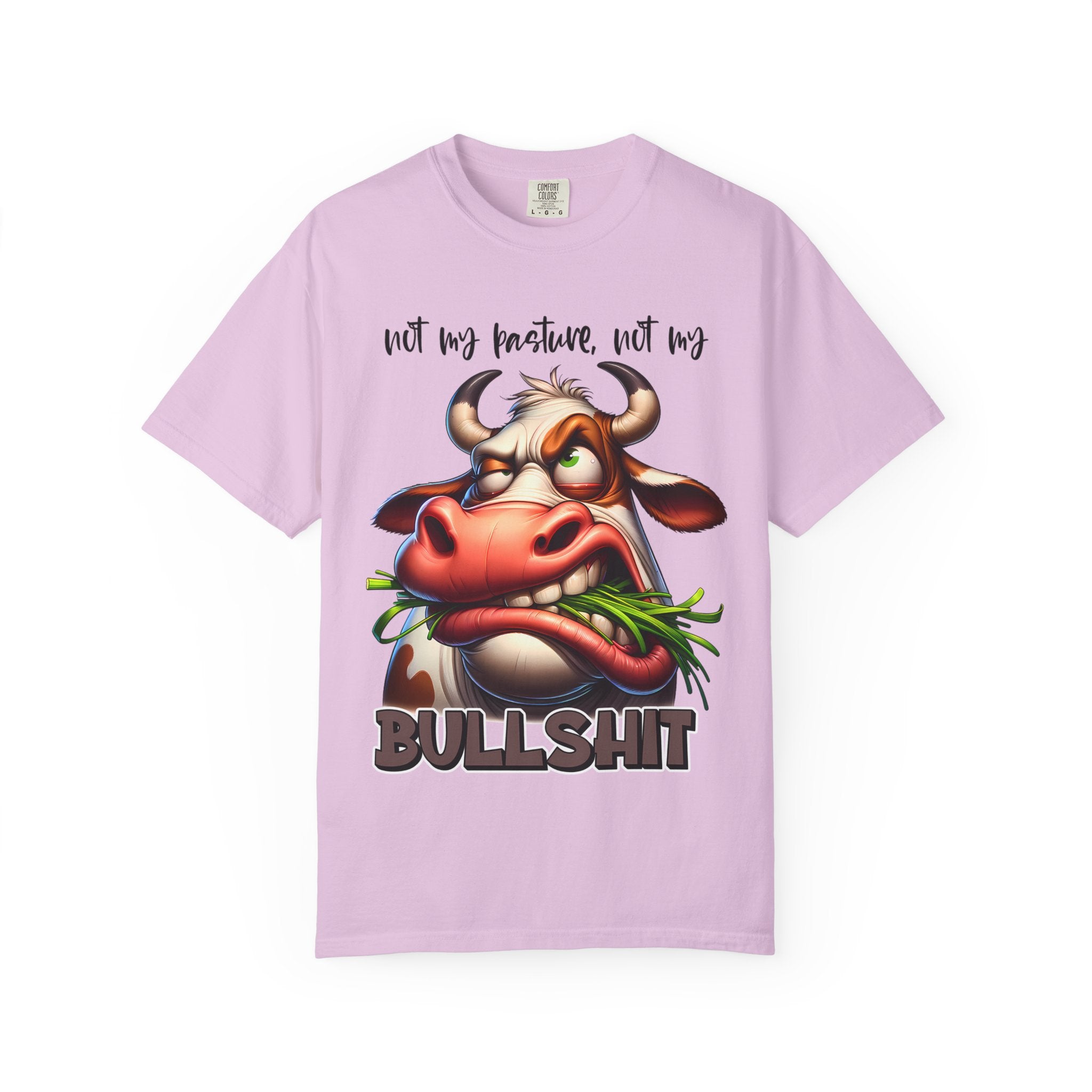 Graphic T-Shirt — 'Not My Horoscope, Not My Bullshit' Funny Cow Illustration