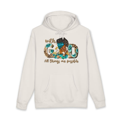 Christian Hoodie "With God All Things Are Possible" – Inspirational Faith Sweatshirt