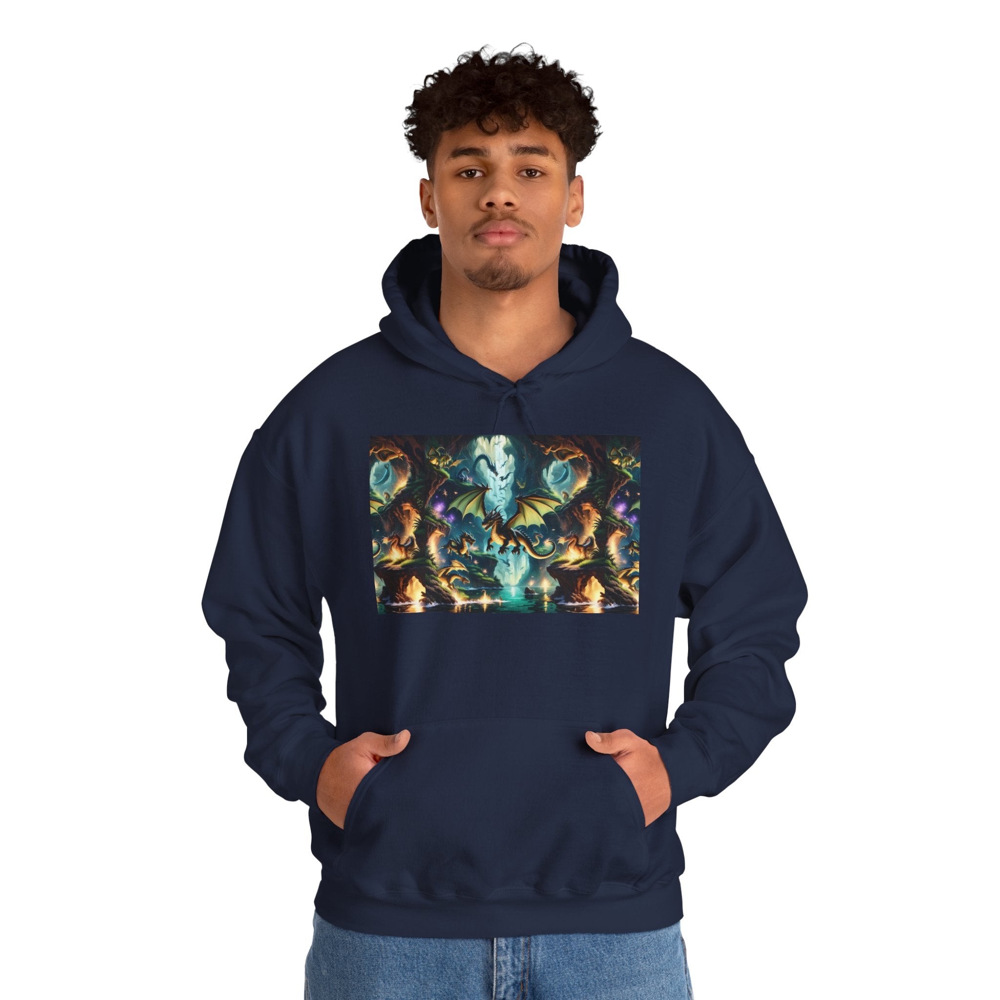 Mystical Cosmic Dragon Hoodie — Fantasy Sci‑Fi Graphic Sweatshirt