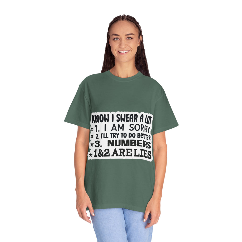 Funny "I Know I Swear a Lot" Graphic T-Shirt