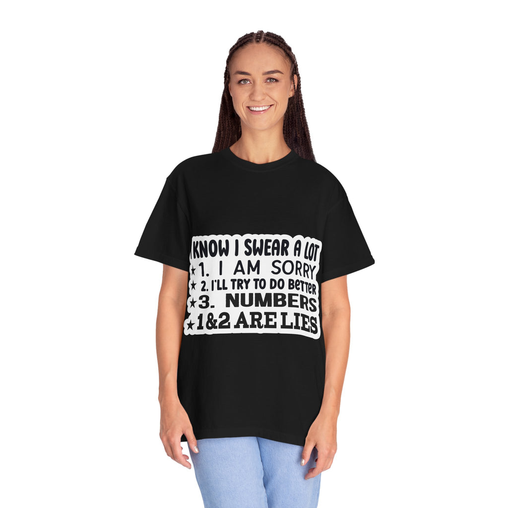 Funny "I Know I Swear a Lot" Graphic T-Shirt
