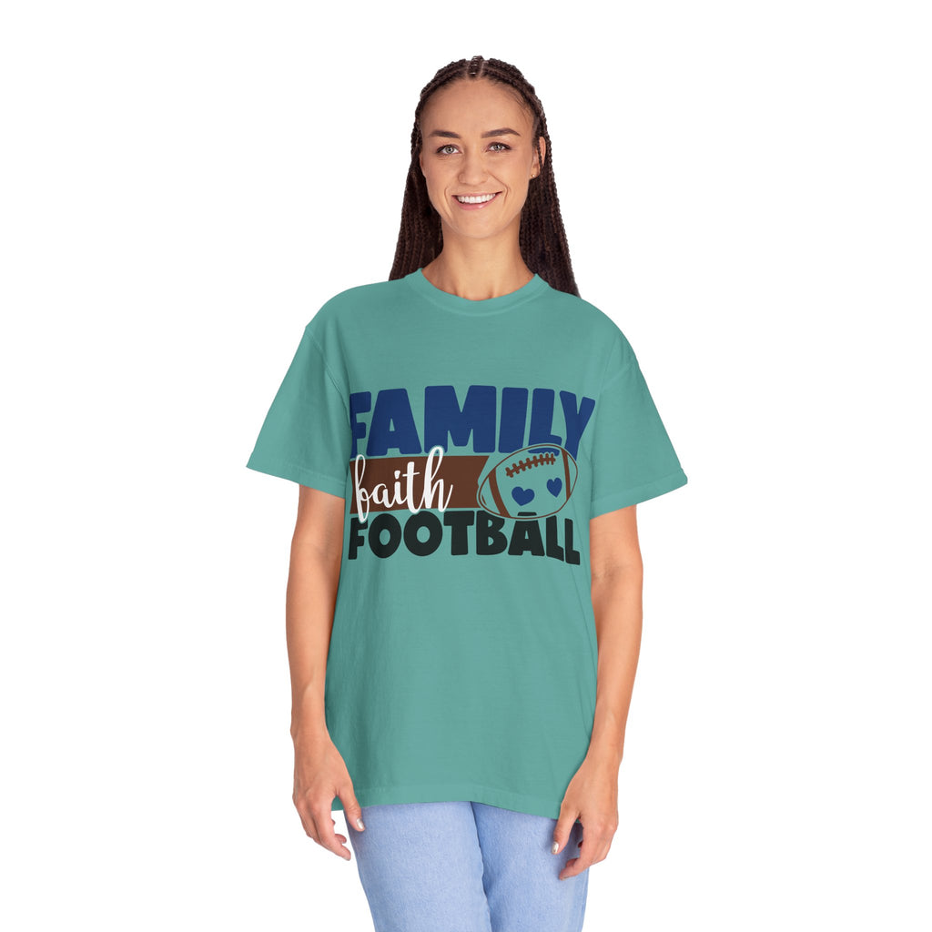 Family Faith Football T-Shirt