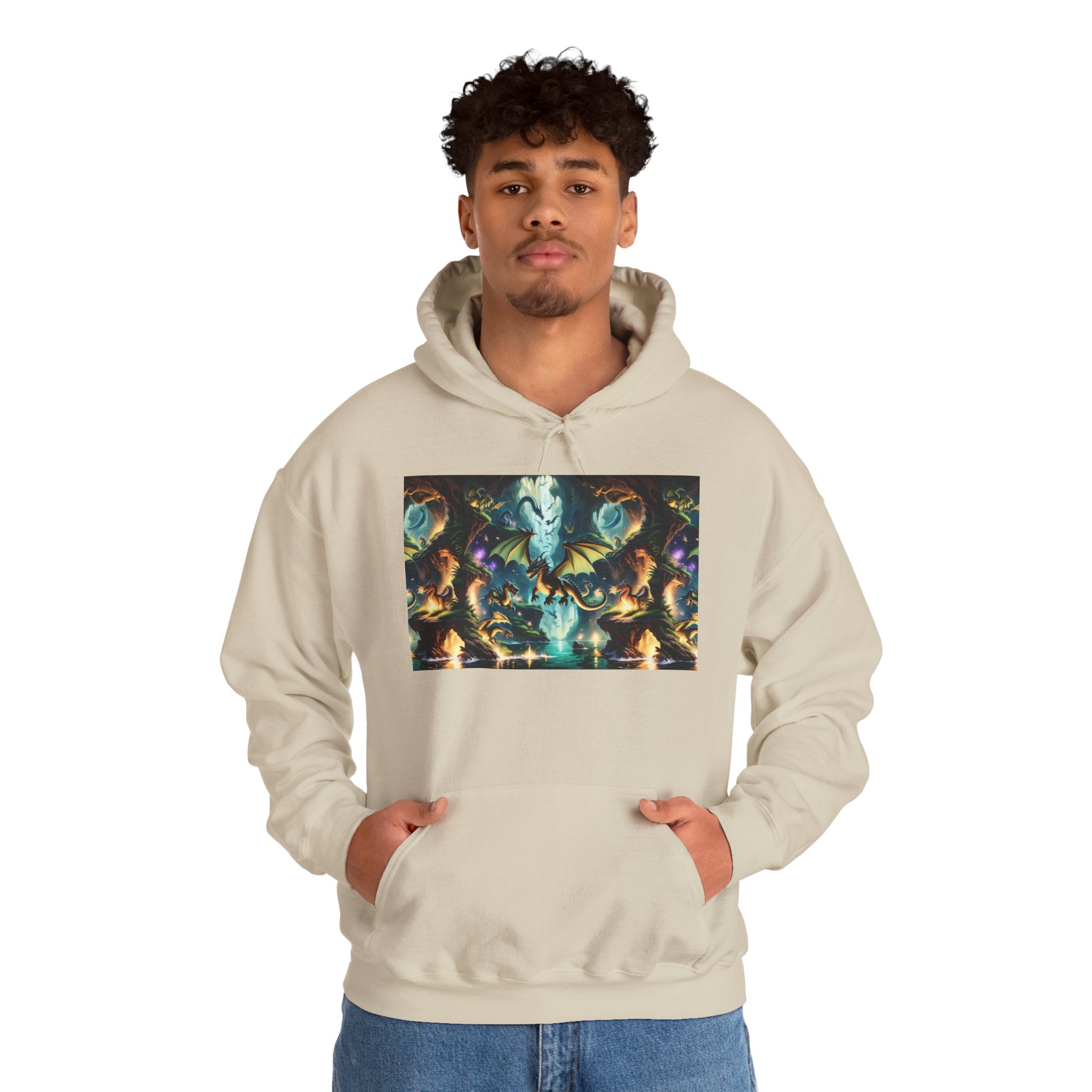 Mystical Cosmic Dragon Hoodie — Fantasy Sci‑Fi Graphic Sweatshirt