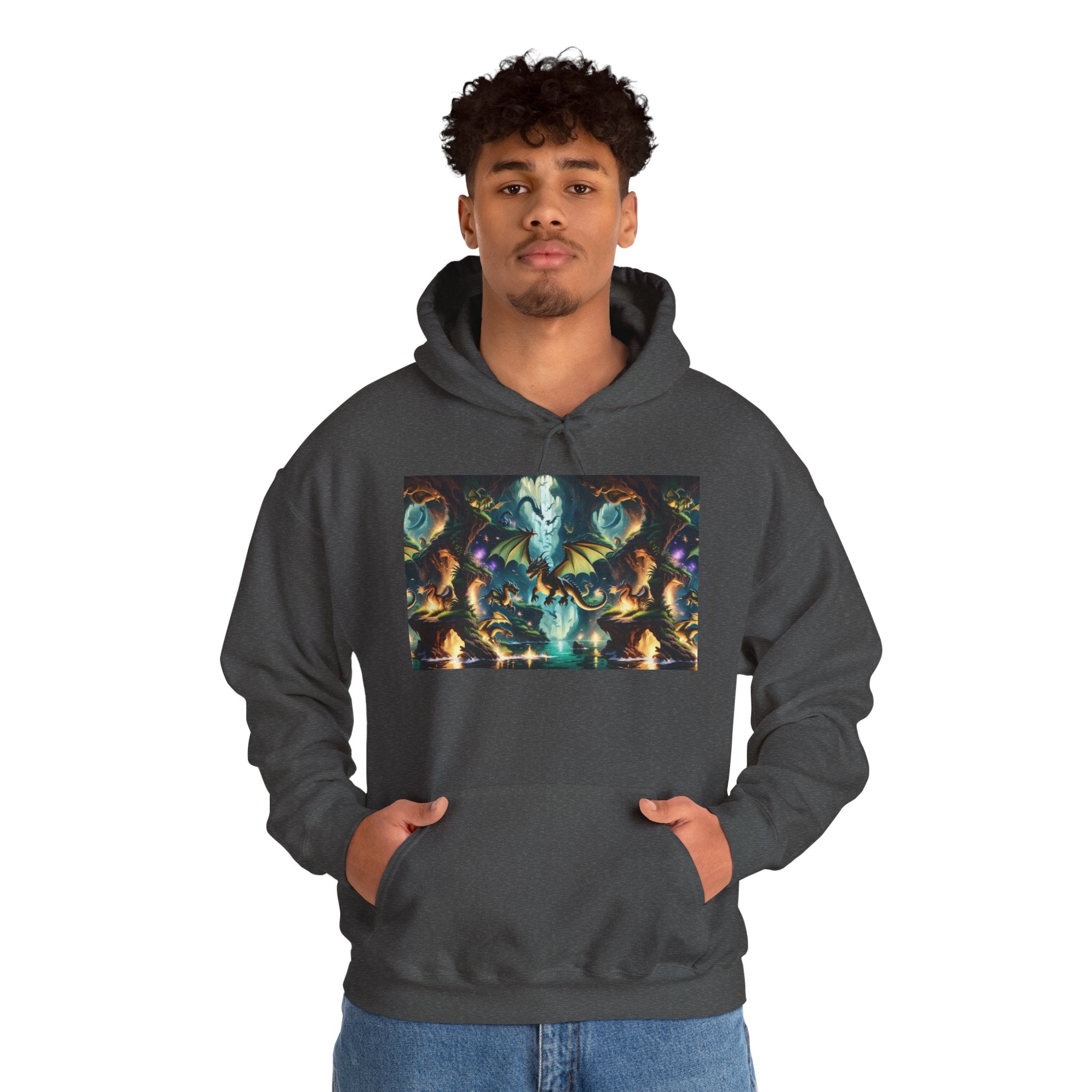 Mystical Cosmic Dragon Hoodie — Fantasy Sci‑Fi Graphic Sweatshirt