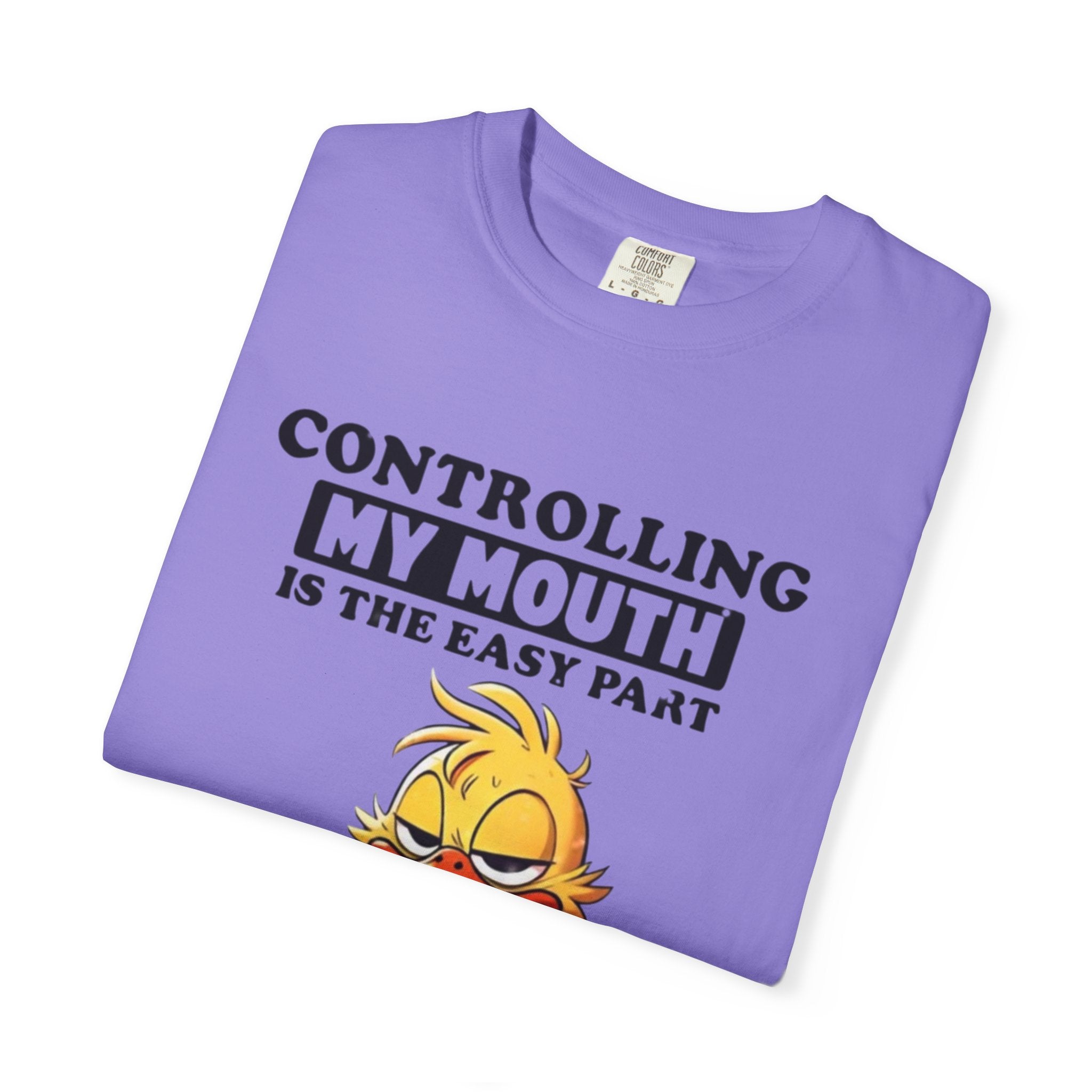 Controlling My Mouth T-Shirt — Funny Duck Face Coffee Graphic Tee