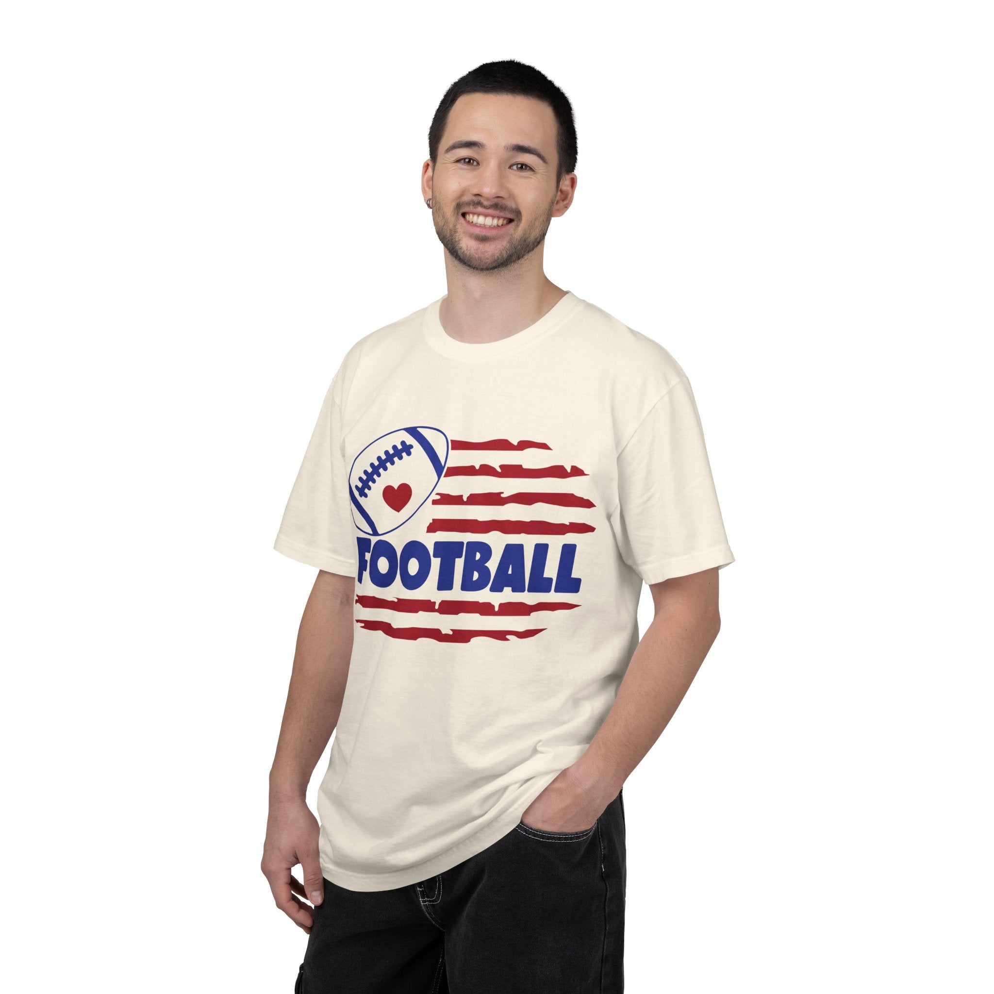 Patriotic Heart Football T-Shirt