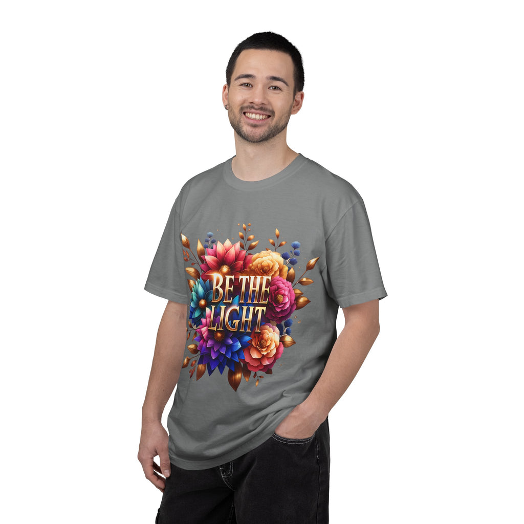 Be The Light Floral T-Shirt — Inspirational Botanical Graphic Tee