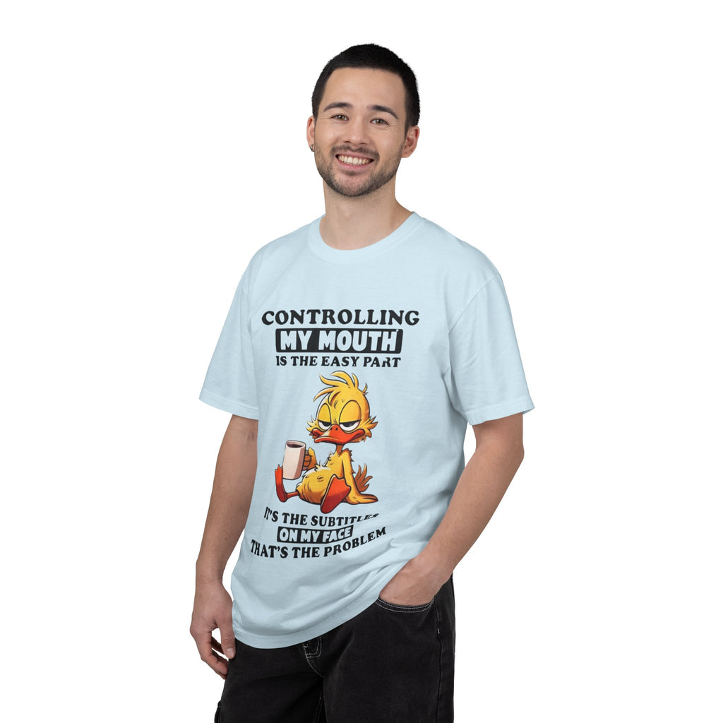 Controlling My Mouth T-Shirt — Funny Duck Face Coffee Graphic Tee