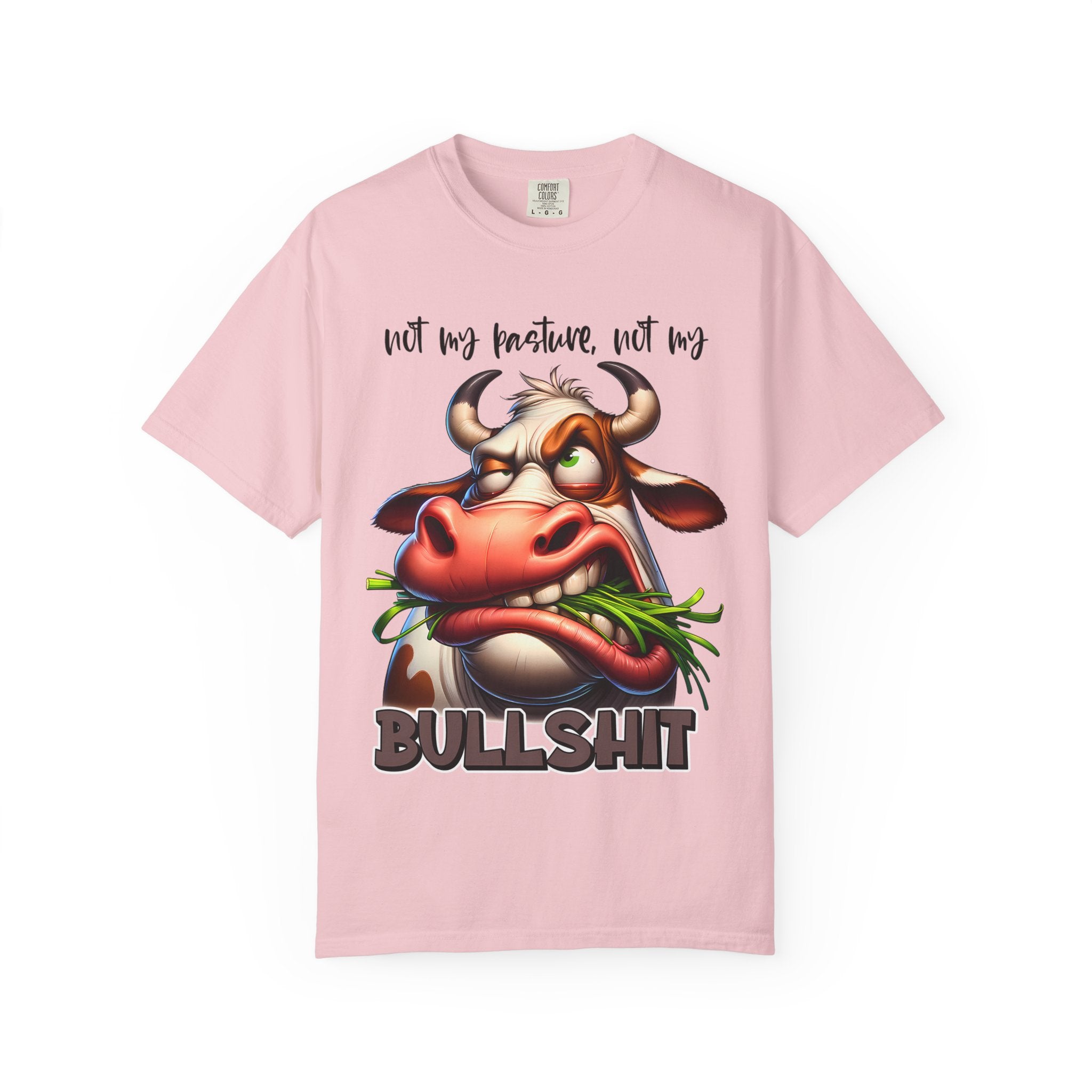 Graphic T-Shirt — 'Not My Horoscope, Not My Bullshit' Funny Cow Illustration