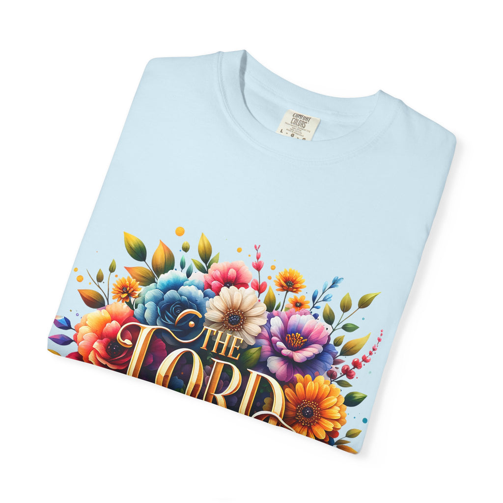 T-Shirt — "The Lord Is My Strength" Floral Christian Tee