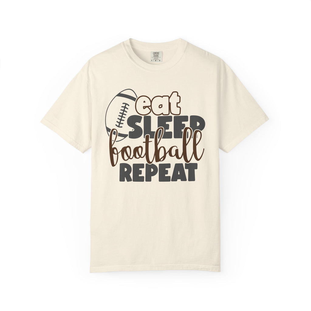 Eat Sleep Football Repeat T-Shirt — Football Fan Tee