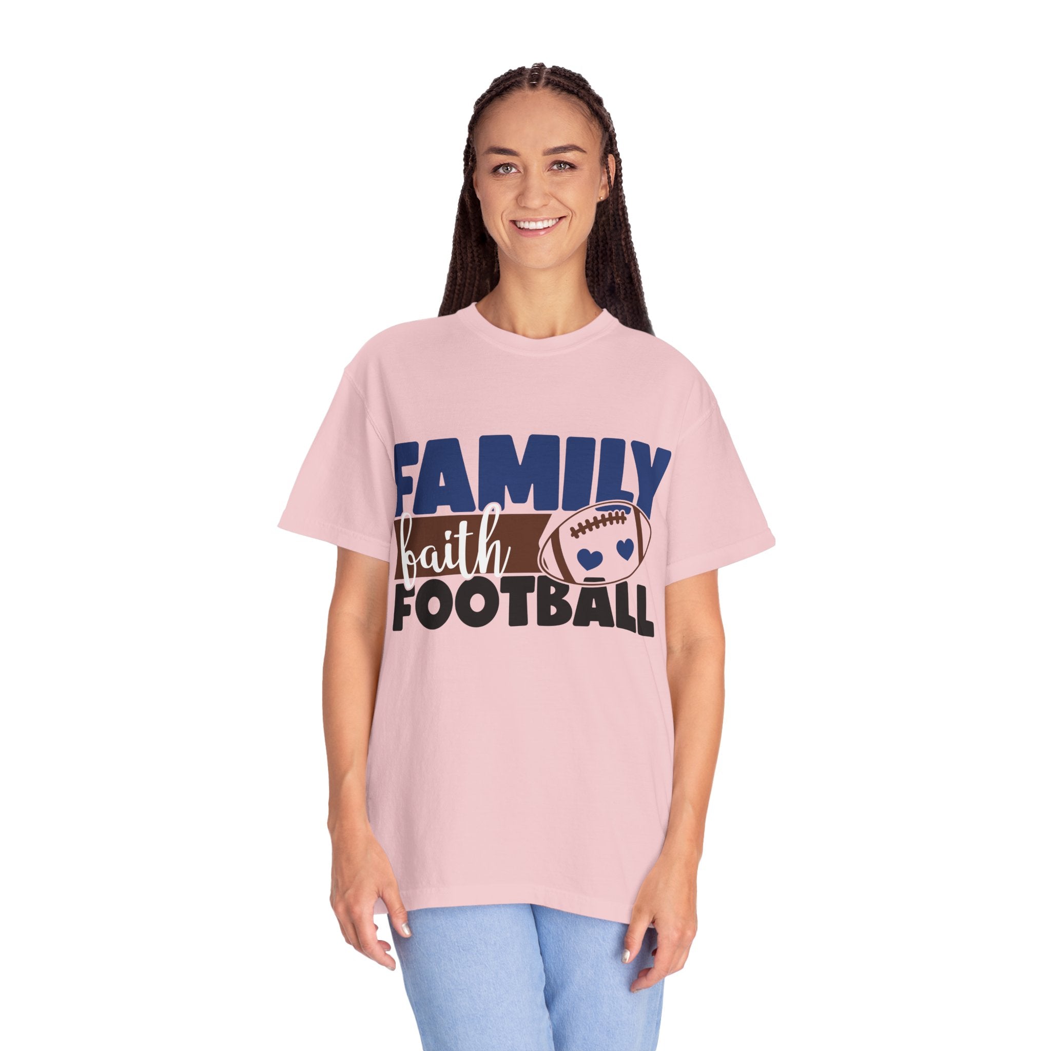 Family Faith Football T-Shirt