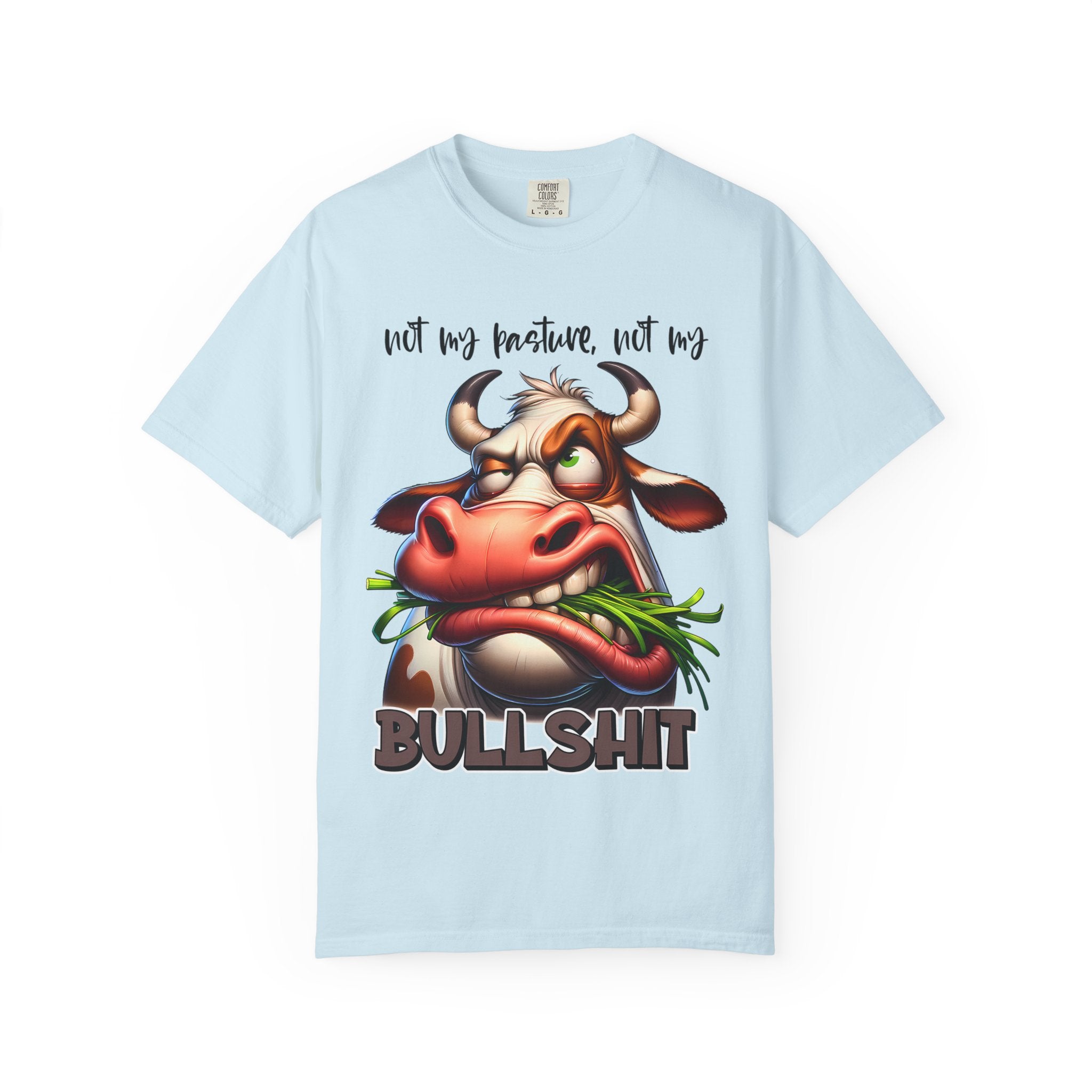 Graphic T-Shirt — 'Not My Horoscope, Not My Bullshit' Funny Cow Illustration