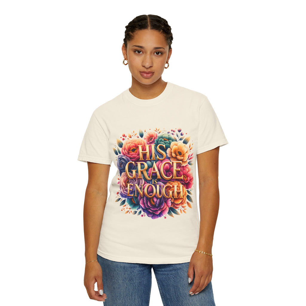 His Grace Is Enough Floral T-Shirt
