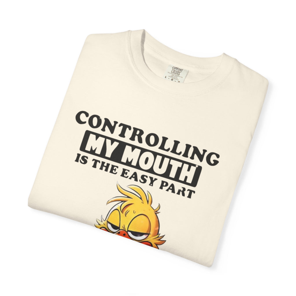 Controlling My Mouth T-Shirt — Funny Duck Face Coffee Graphic Tee