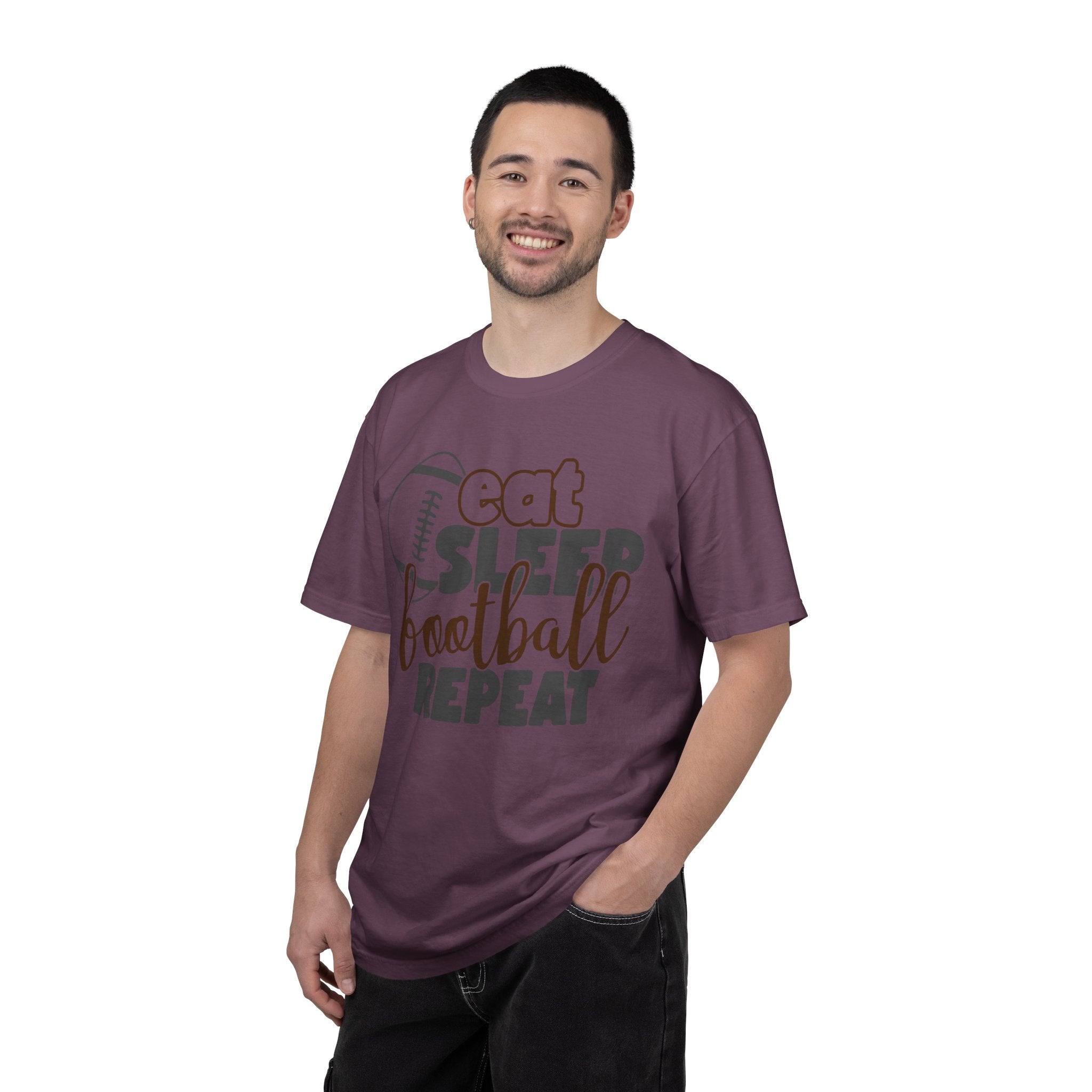 Eat Sleep Football Repeat T-Shirt — Football Fan Tee