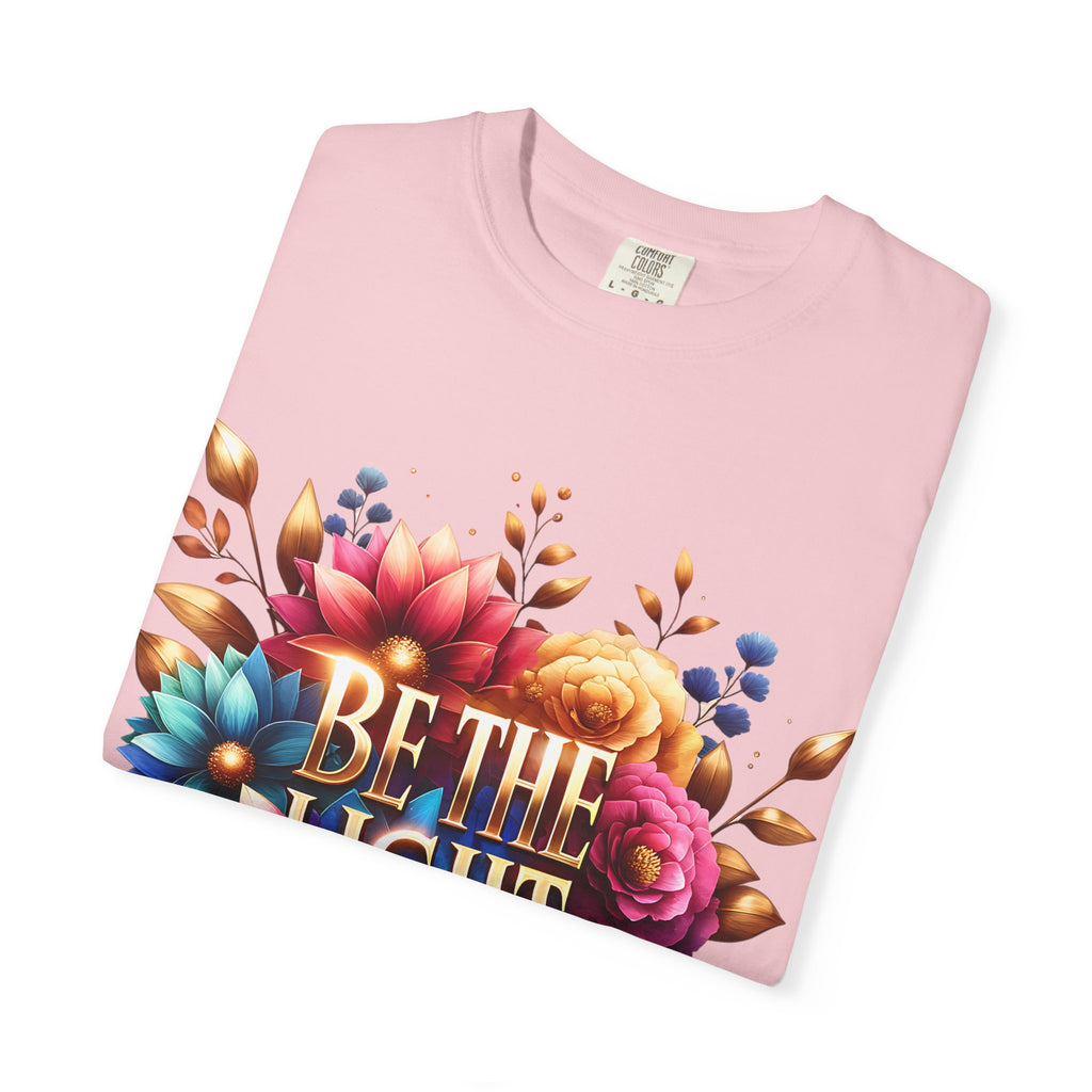 Be The Light Floral T-Shirt — Inspirational Botanical Graphic Tee