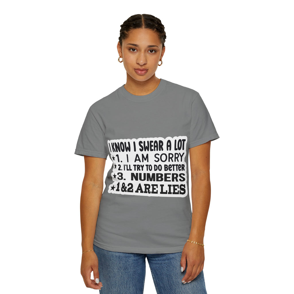 Funny "I Know I Swear a Lot" Graphic T-Shirt
