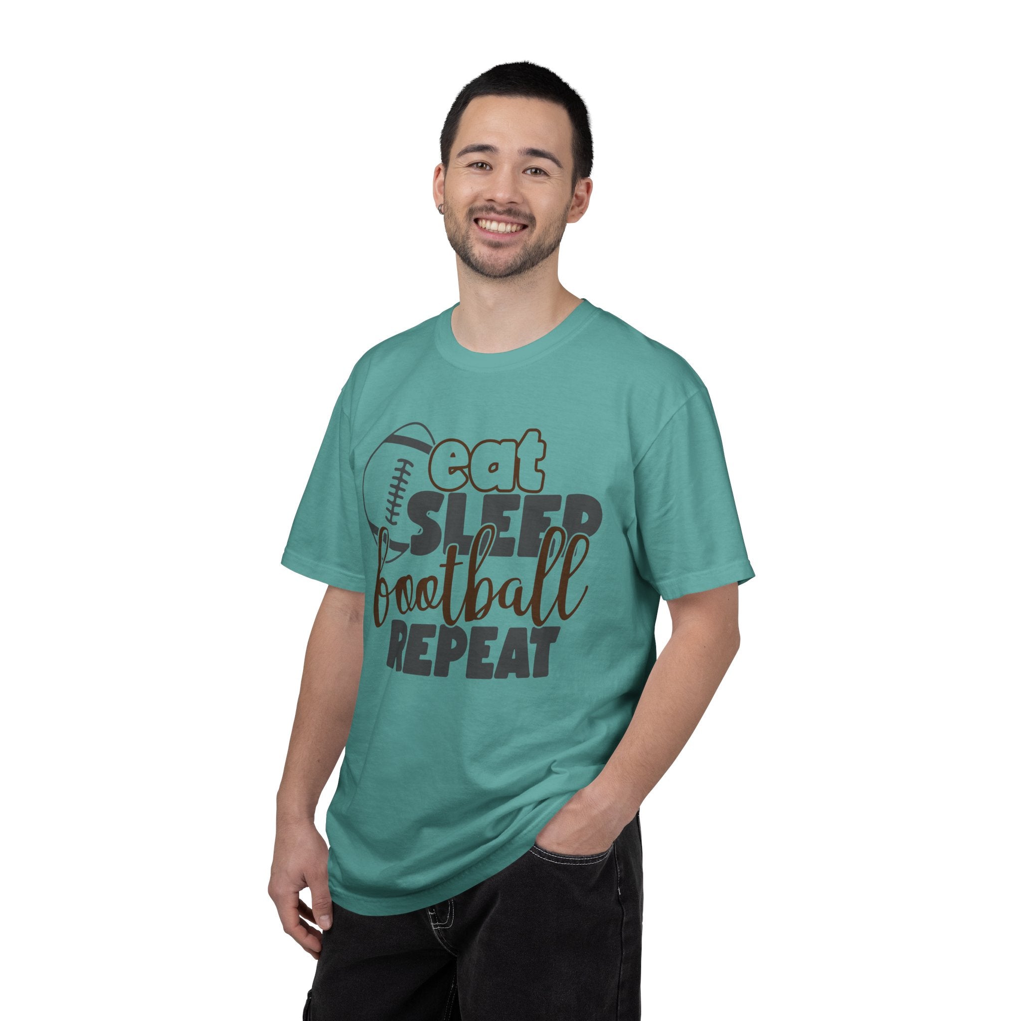 Eat Sleep Football Repeat T-Shirt — Football Fan Tee