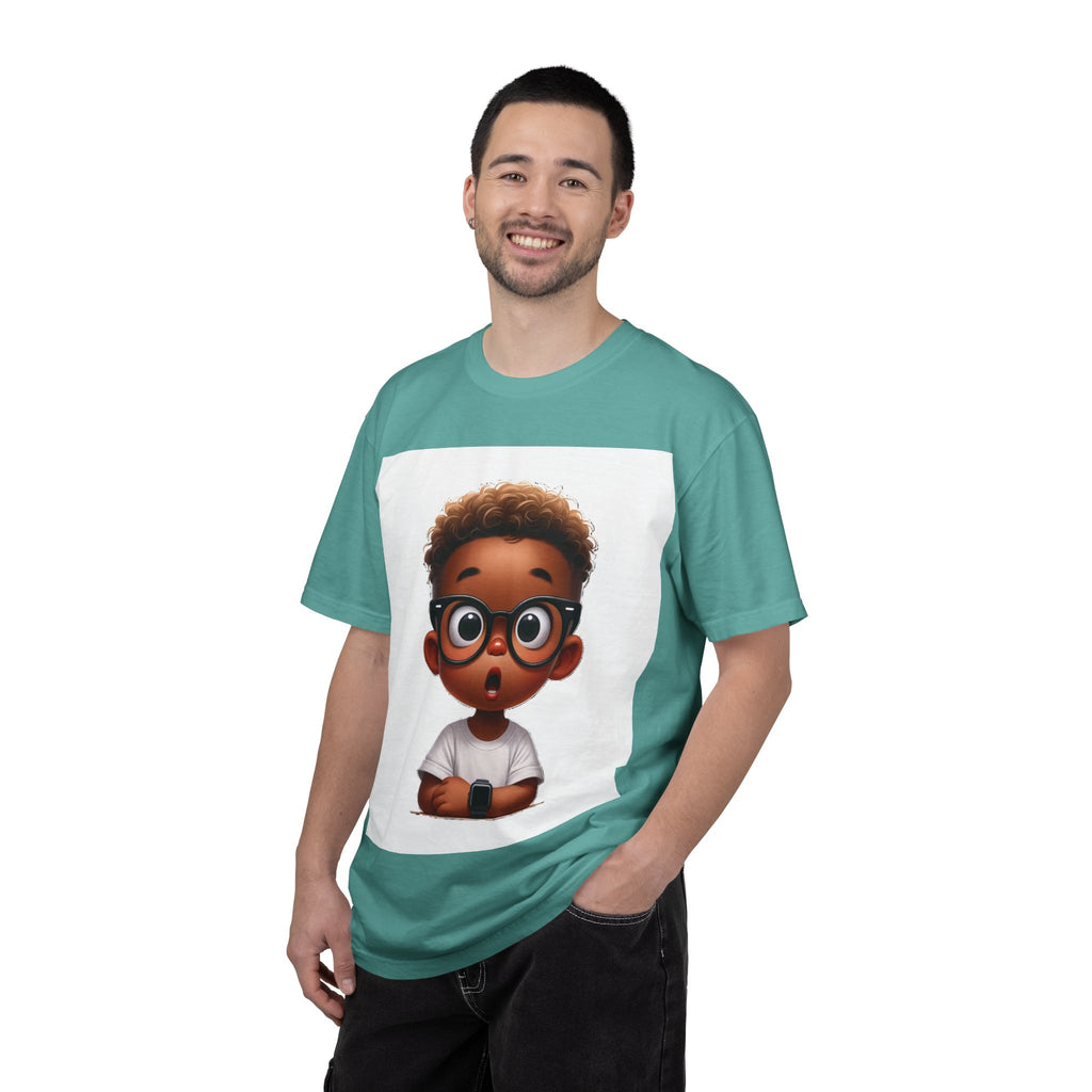 Surprised Cartoon Black Boy T-Shirt — Cute Kids Character Tee
