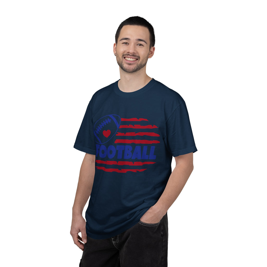 Patriotic Heart Football T-Shirt