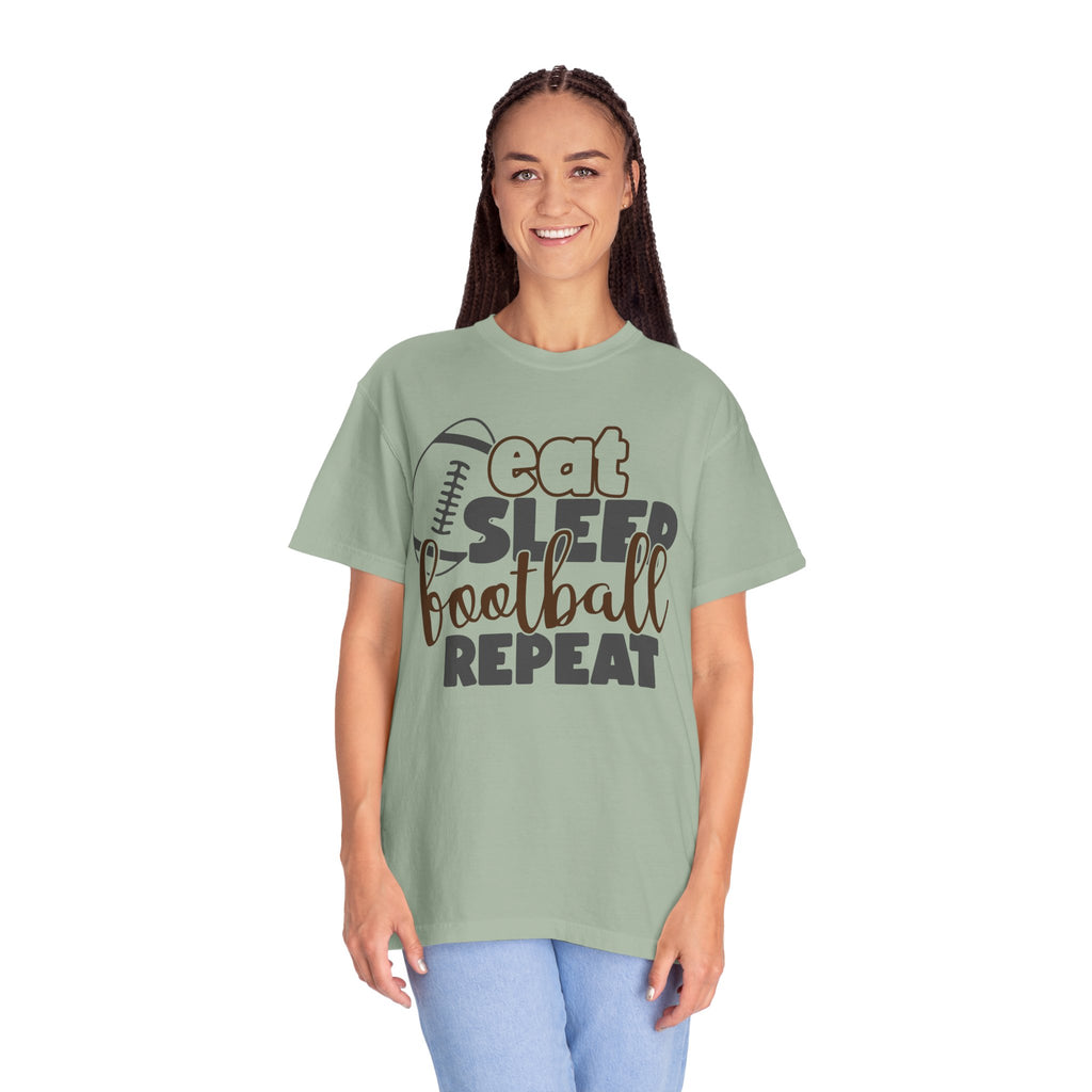 Eat Sleep Football Repeat T-Shirt — Football Fan Tee