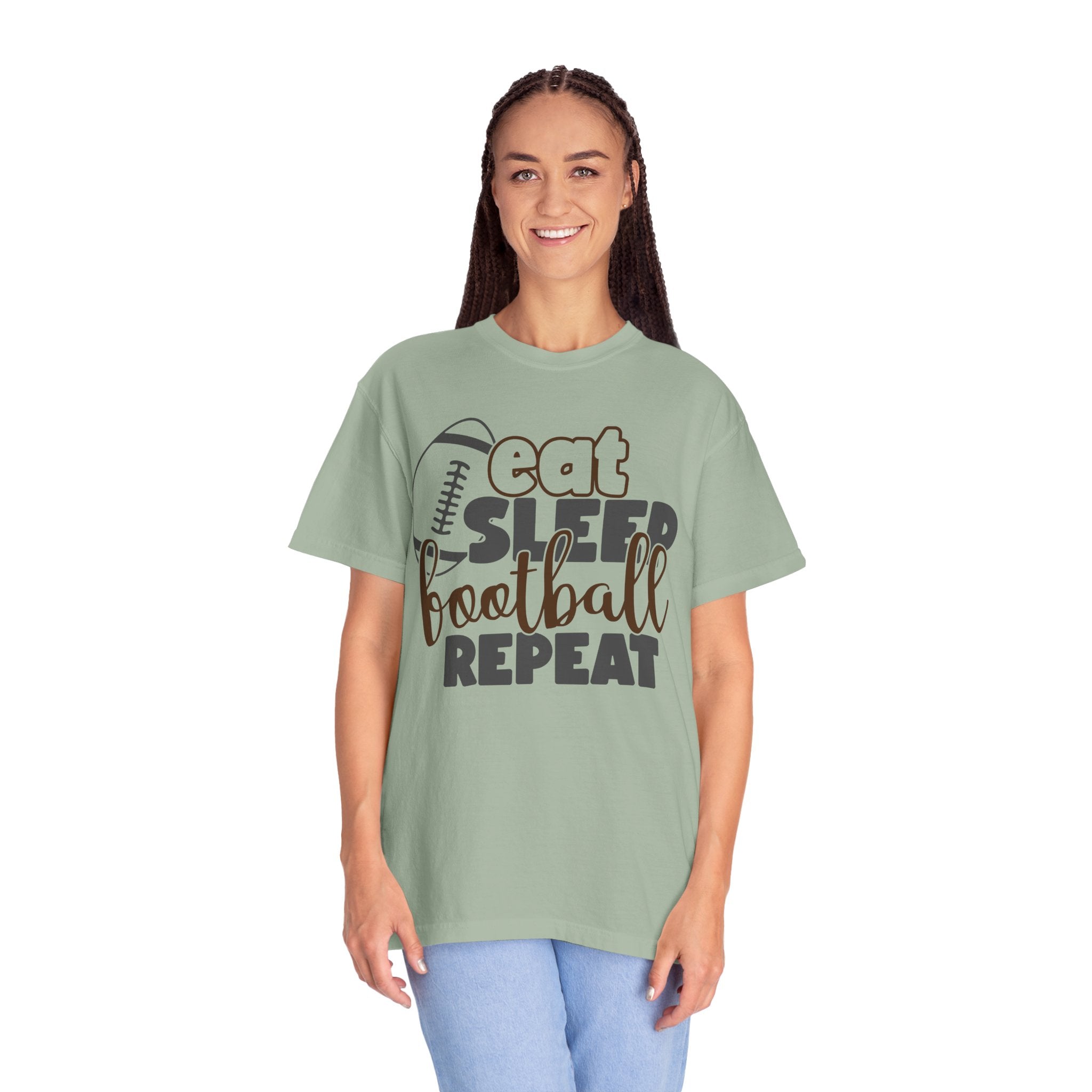 Eat Sleep Football Repeat T-Shirt — Football Fan Tee