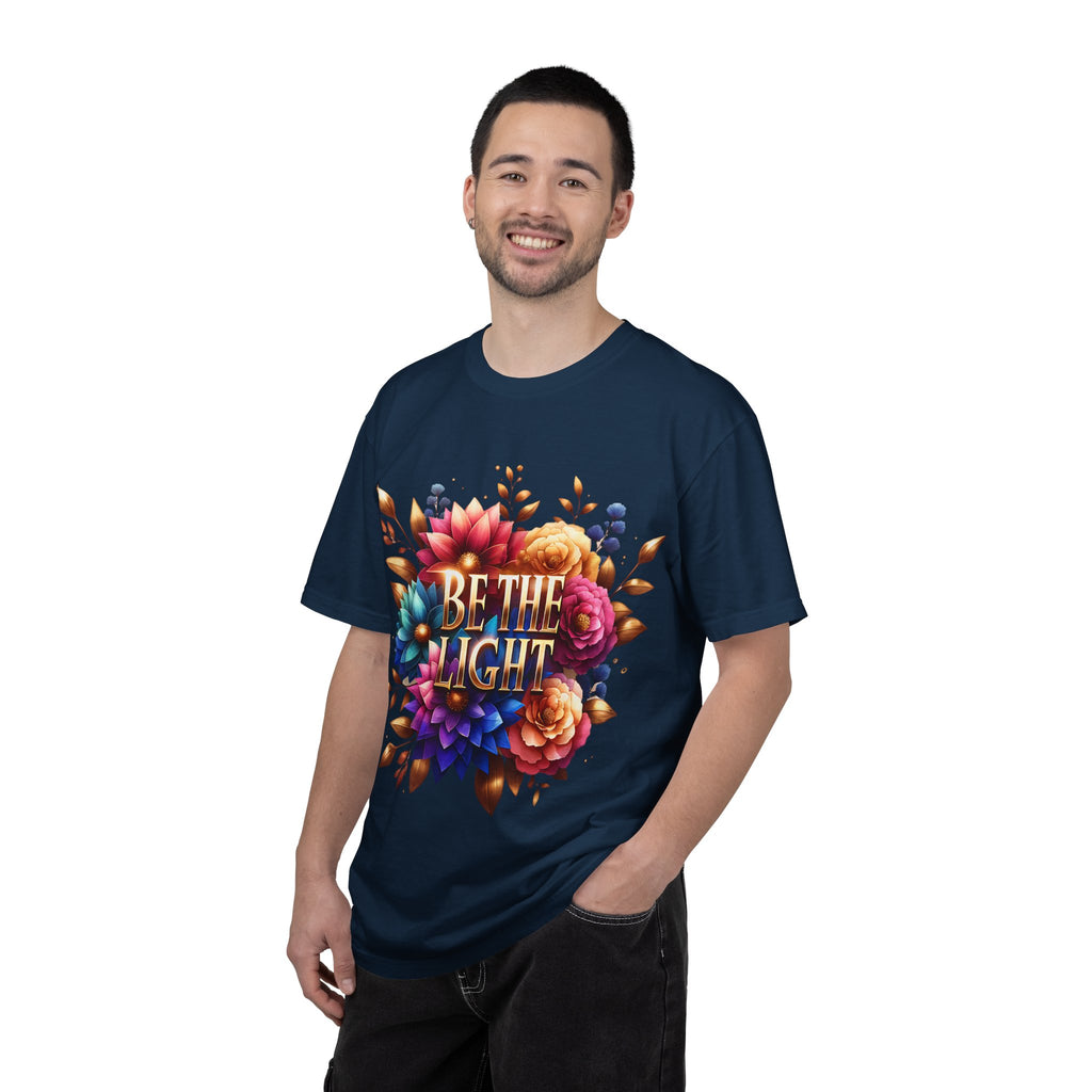 Be The Light Floral T-Shirt — Inspirational Botanical Graphic Tee