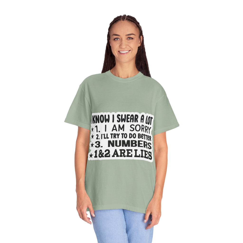 Funny "I Know I Swear a Lot" Graphic T-Shirt