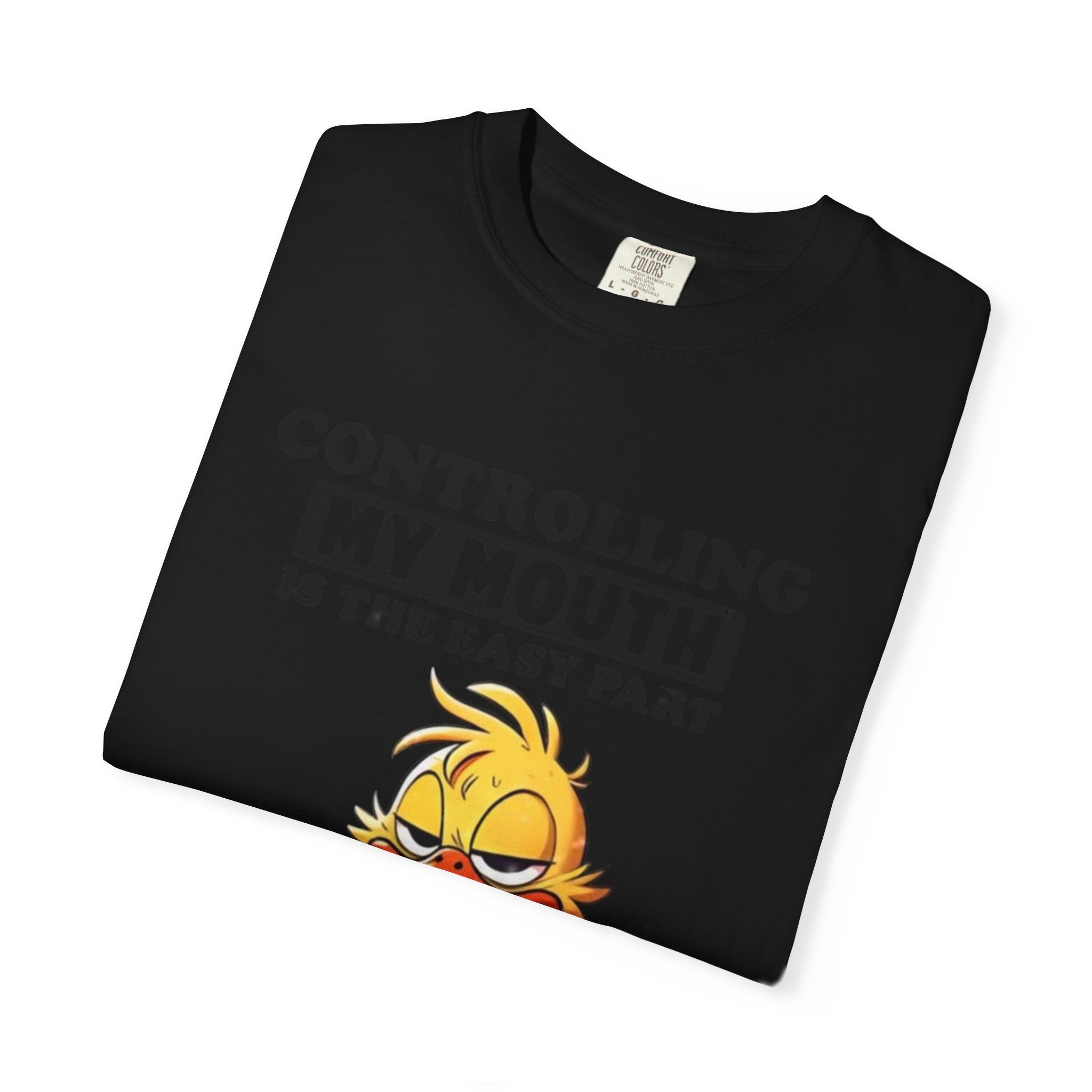 Controlling My Mouth T-Shirt — Funny Duck Face Coffee Graphic Tee