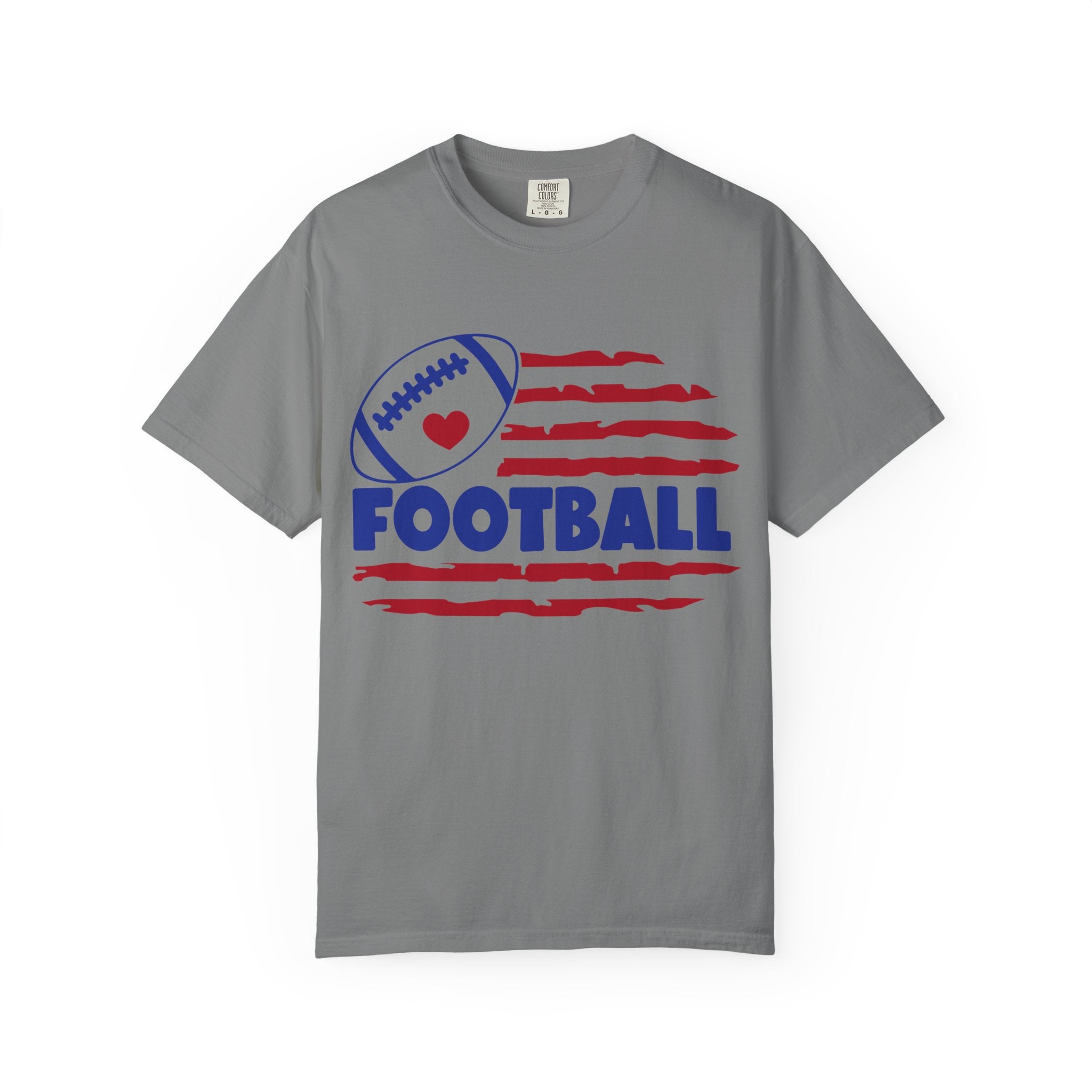 Patriotic Heart Football T-Shirt