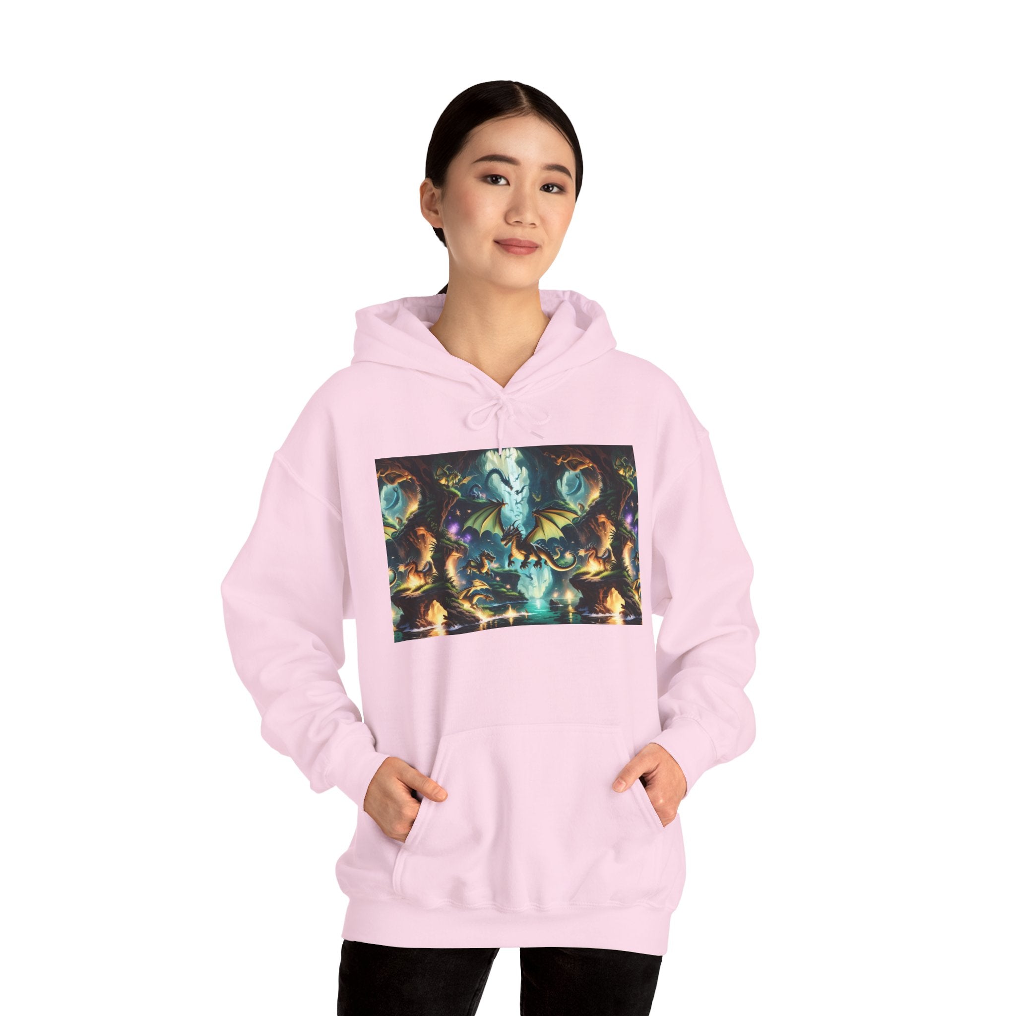 Mystical Cosmic Dragon Hoodie — Fantasy Sci‑Fi Graphic Sweatshirt