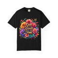 Christian T-Shirt — "God Is Good All The Time" Floral Faith Tee