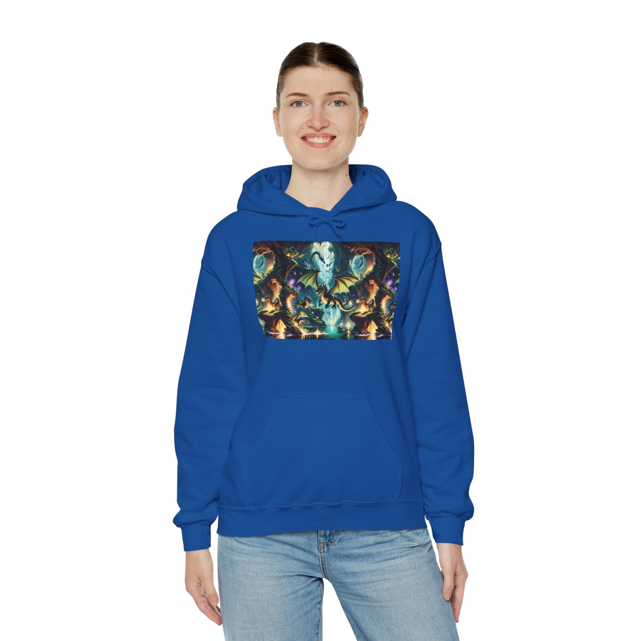 Mystical Cosmic Dragon Hoodie — Fantasy Sci‑Fi Graphic Sweatshirt