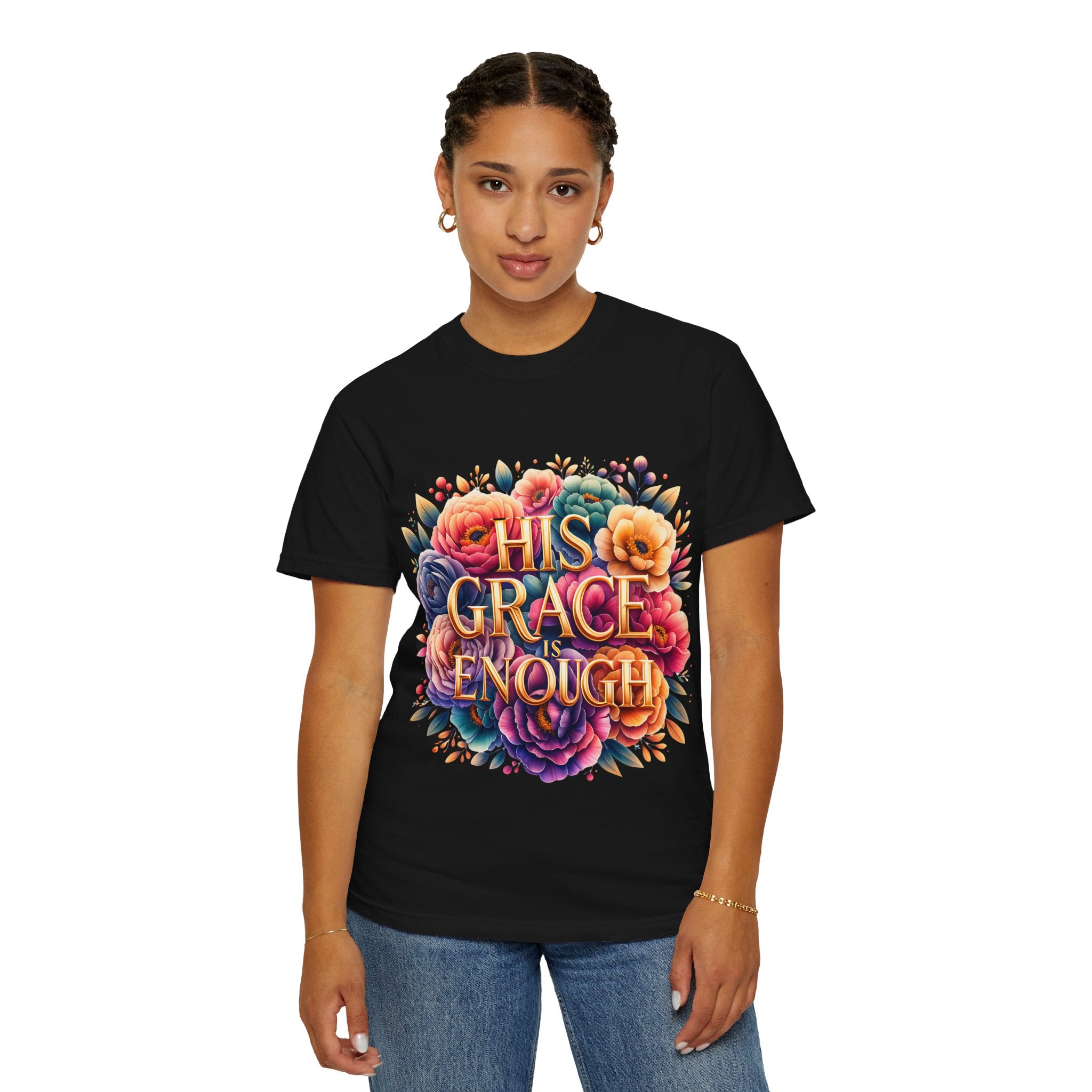 His Grace Is Enough Floral T-Shirt