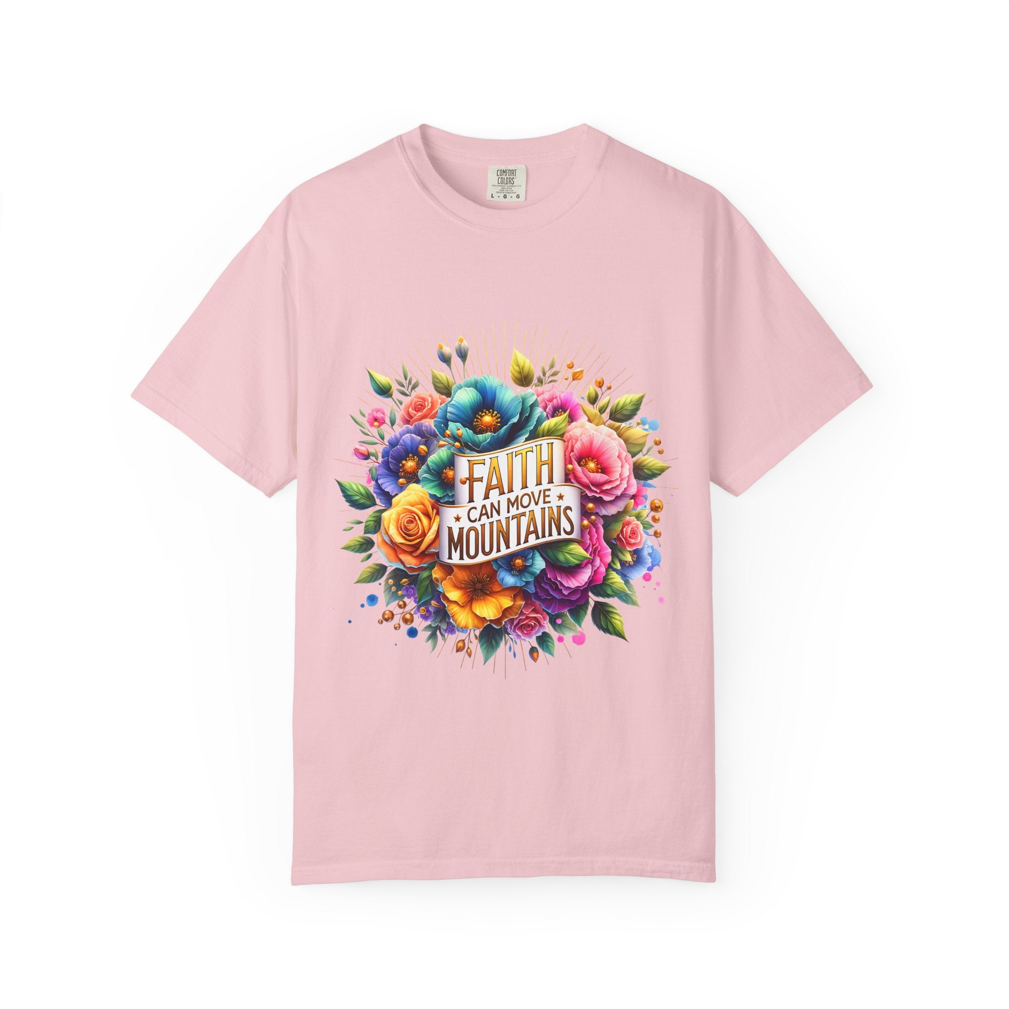 Faith Can Move Mountains Floral T‑Shirt